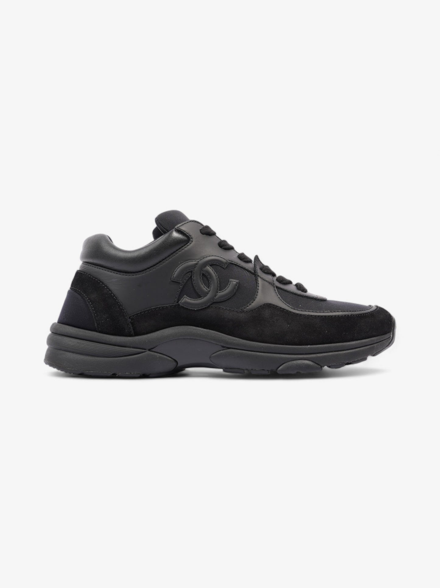 Chanel CC Runners  Black Suede EU 39.5 UK 6.5