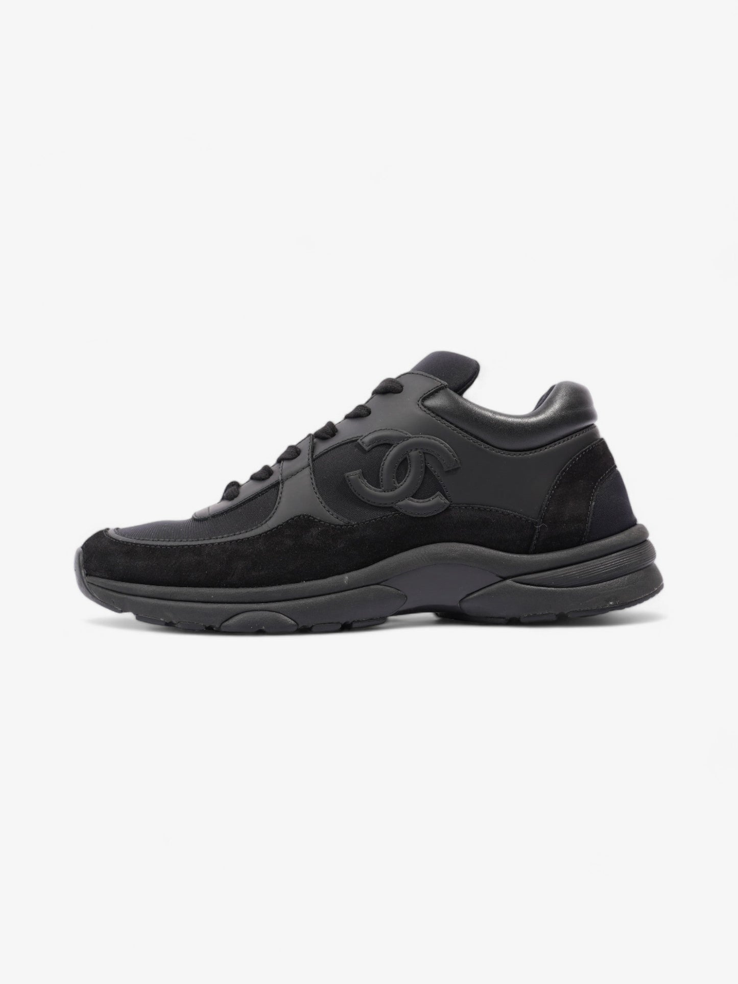 Chanel CC Runners  Black Suede EU 39.5 UK 6.5