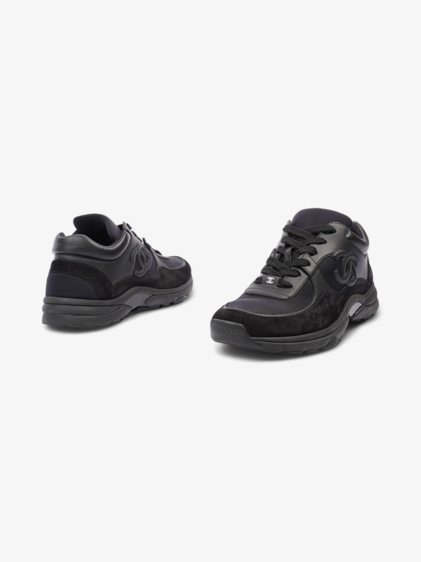 Chanel CC Runners  Black Suede EU 39.5 UK 6.5