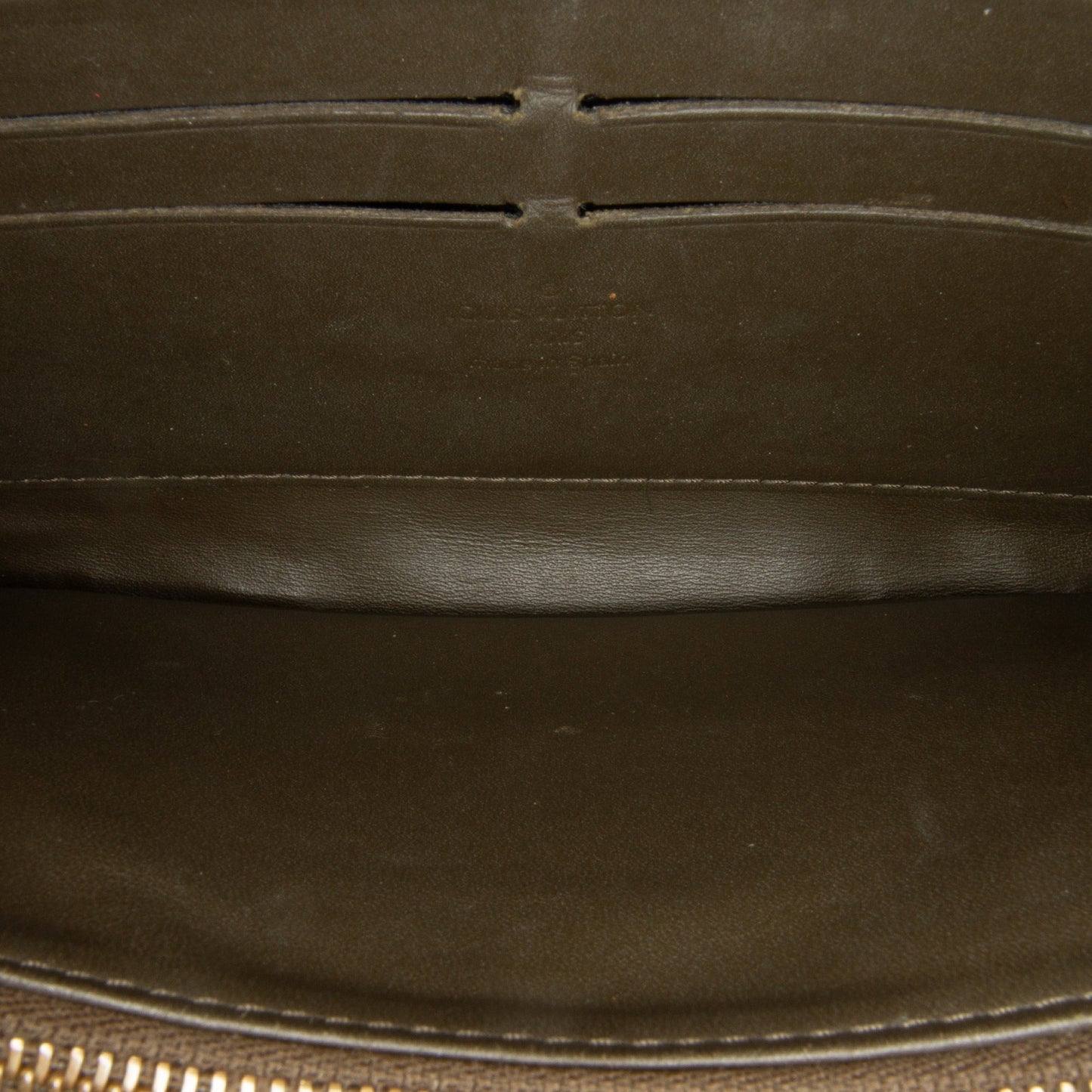 Brown Louis Vuitton Monogram Vernis Zippy Wallet