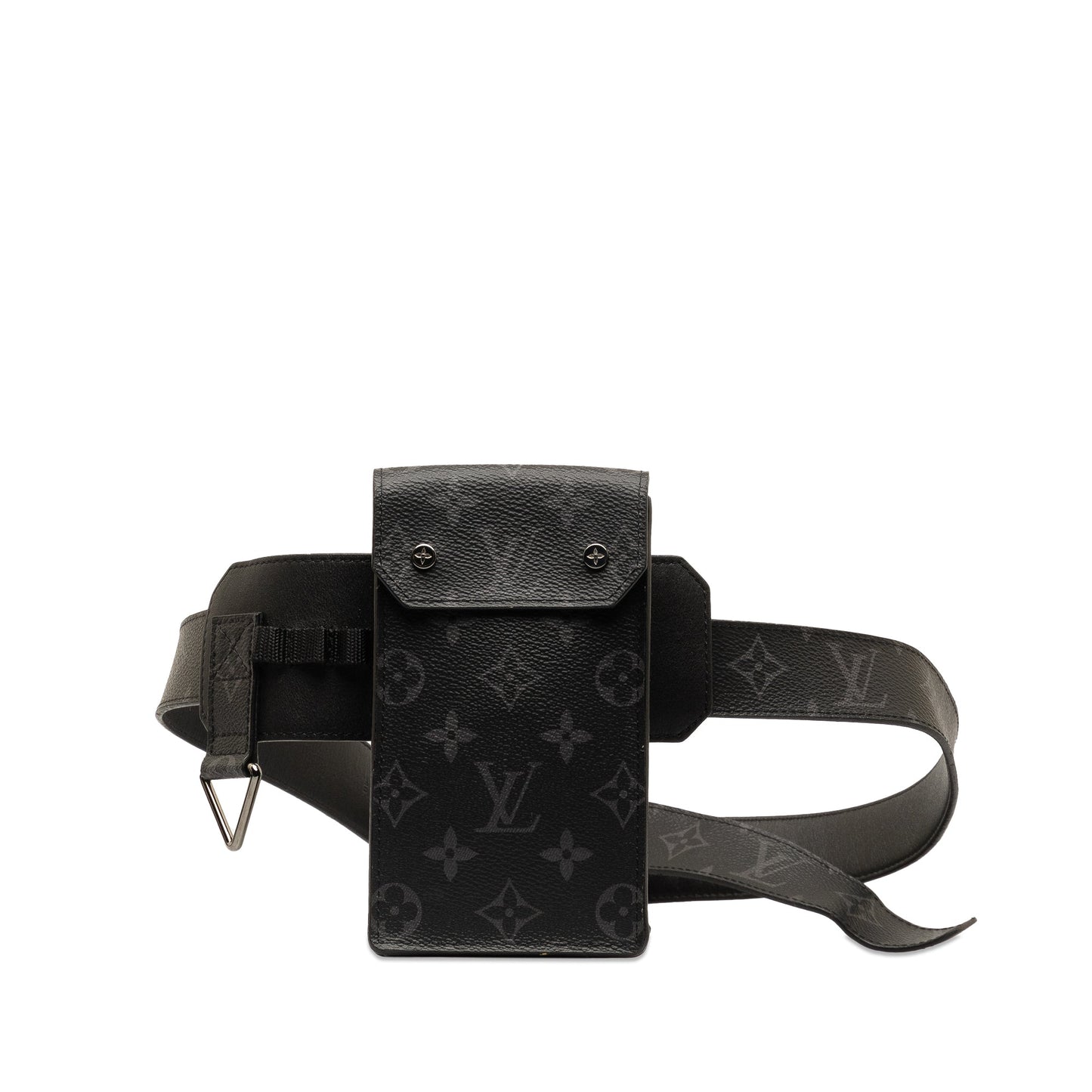 Black Louis Vuitton Monogram Eclipse Utility Side Bag Belt