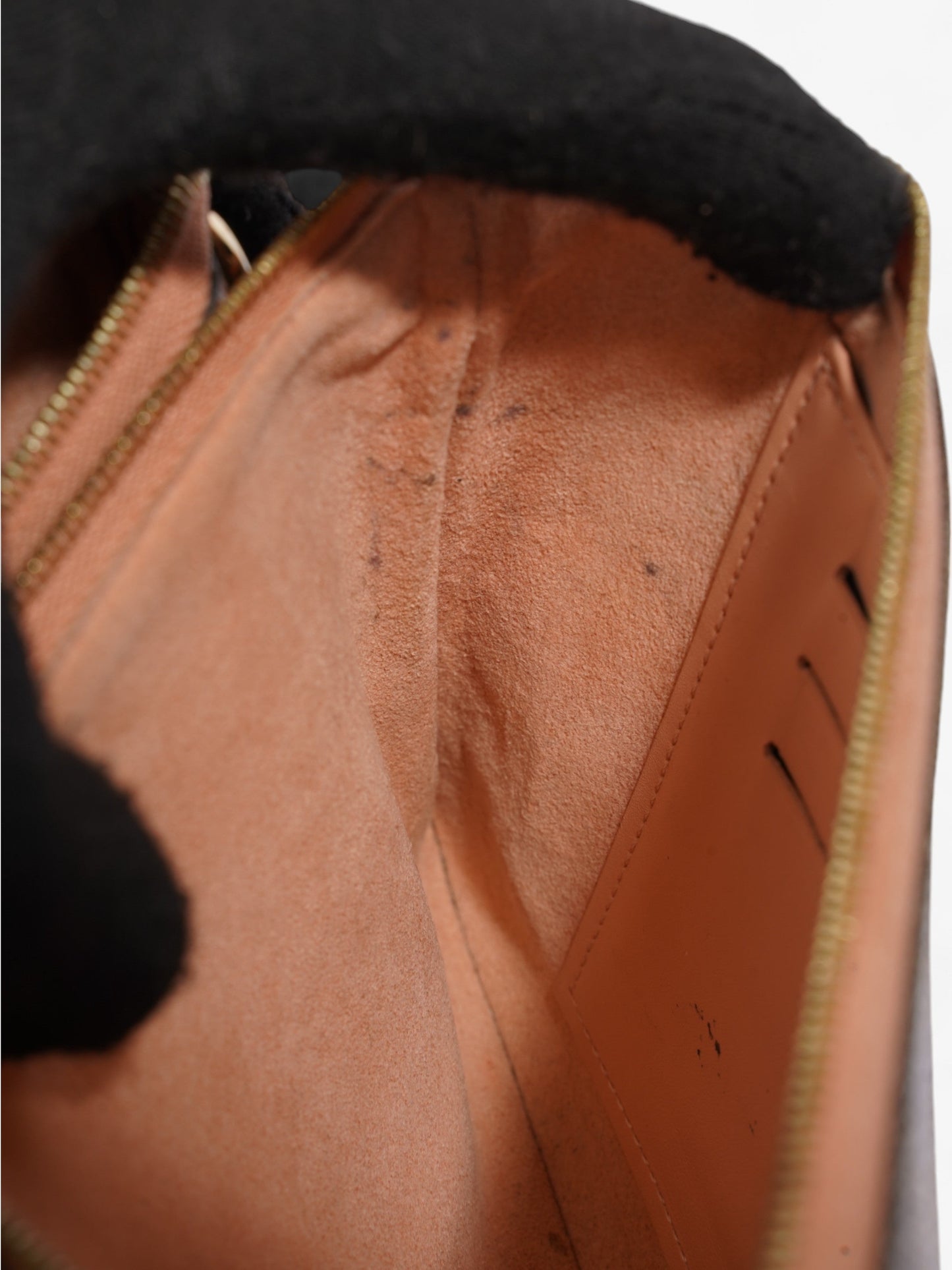 Louis Vuitton Double Zip Pochette Monogram / Pink Coated Canvas