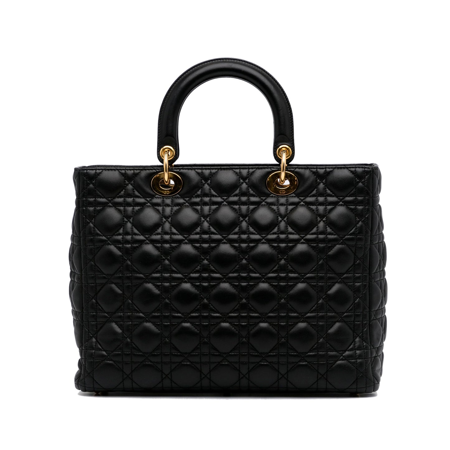 Dior Lady Dior Large Black Cannage Quilted Leather
