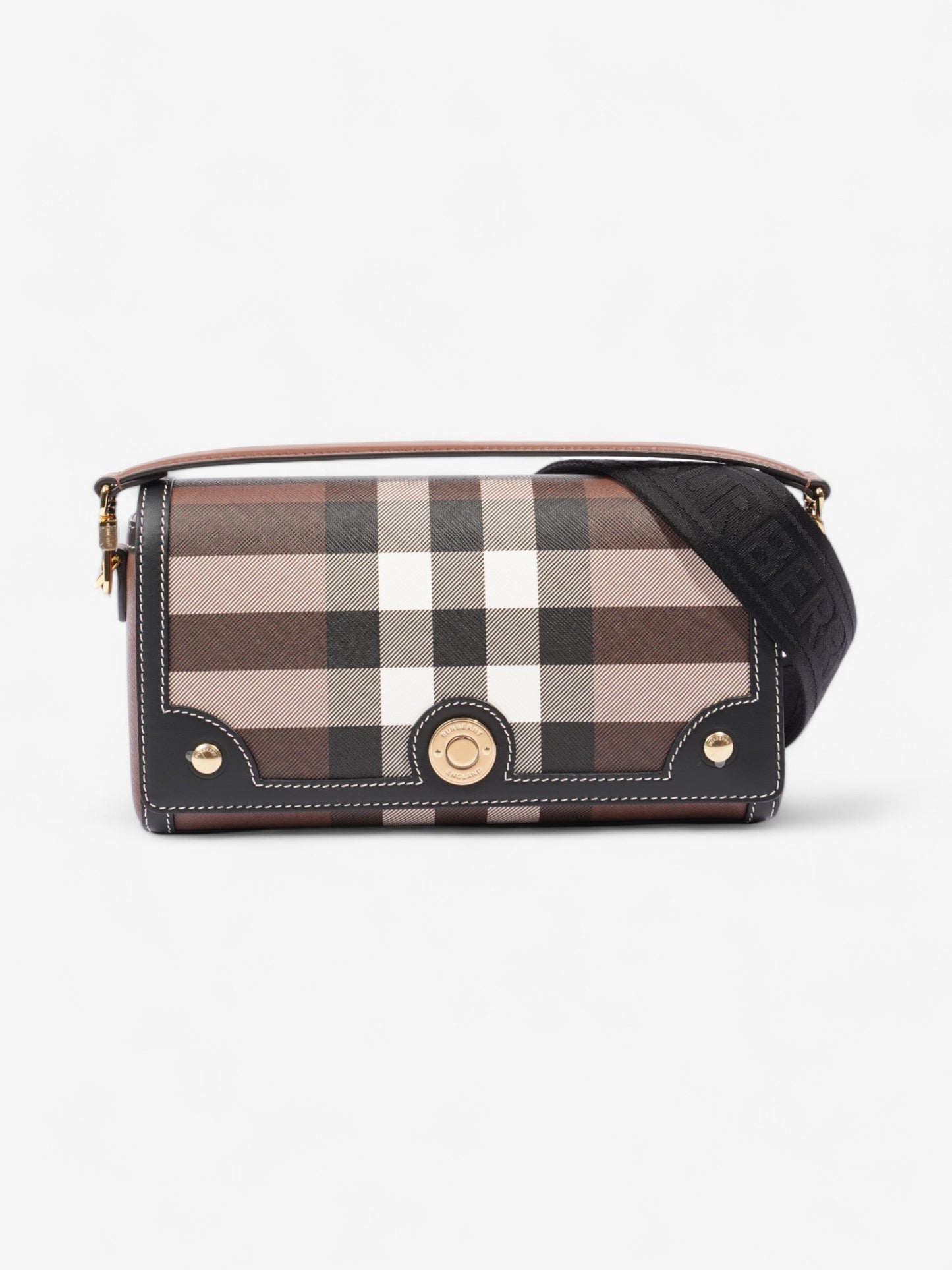 Burberry Elongated Note Dark Birch Brown Canvas