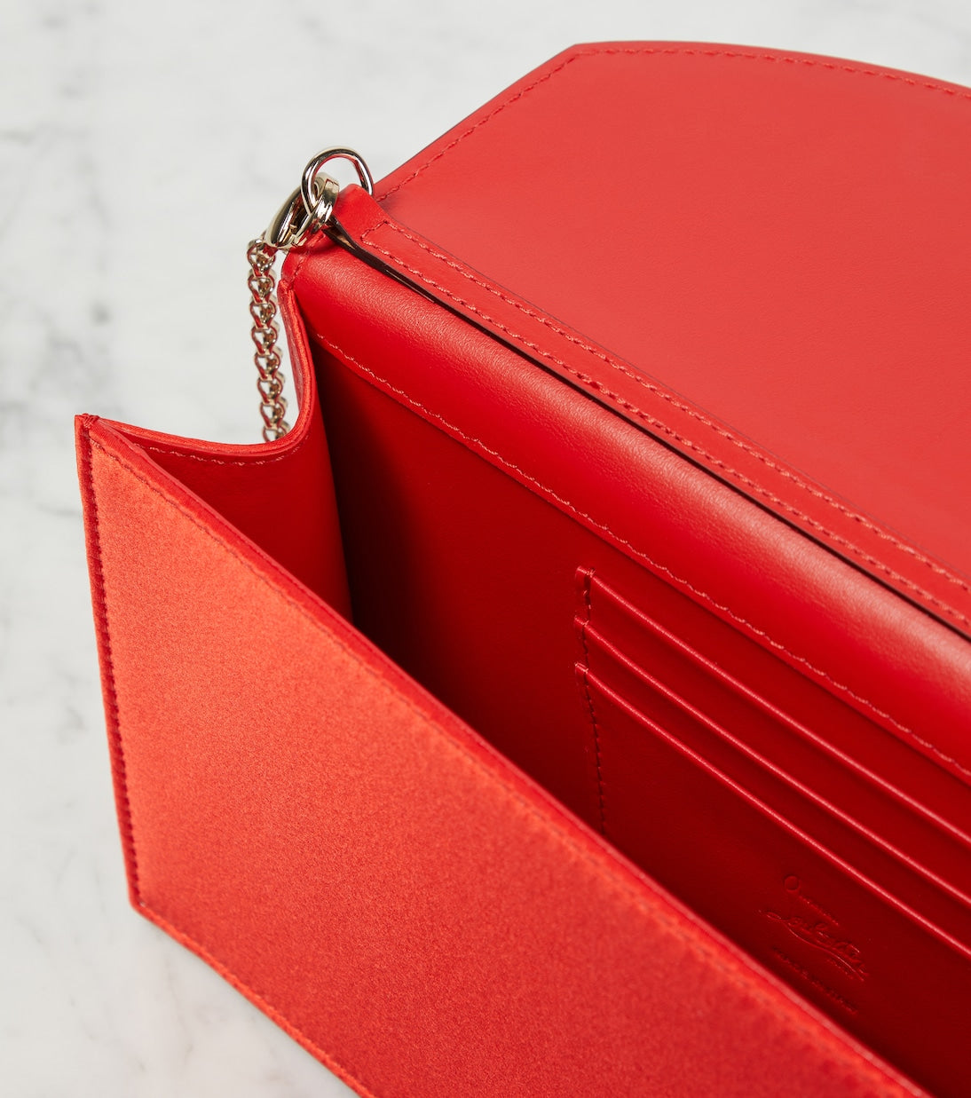 Christian Louboutin Women Loubi54 Crepe Satin Clutch