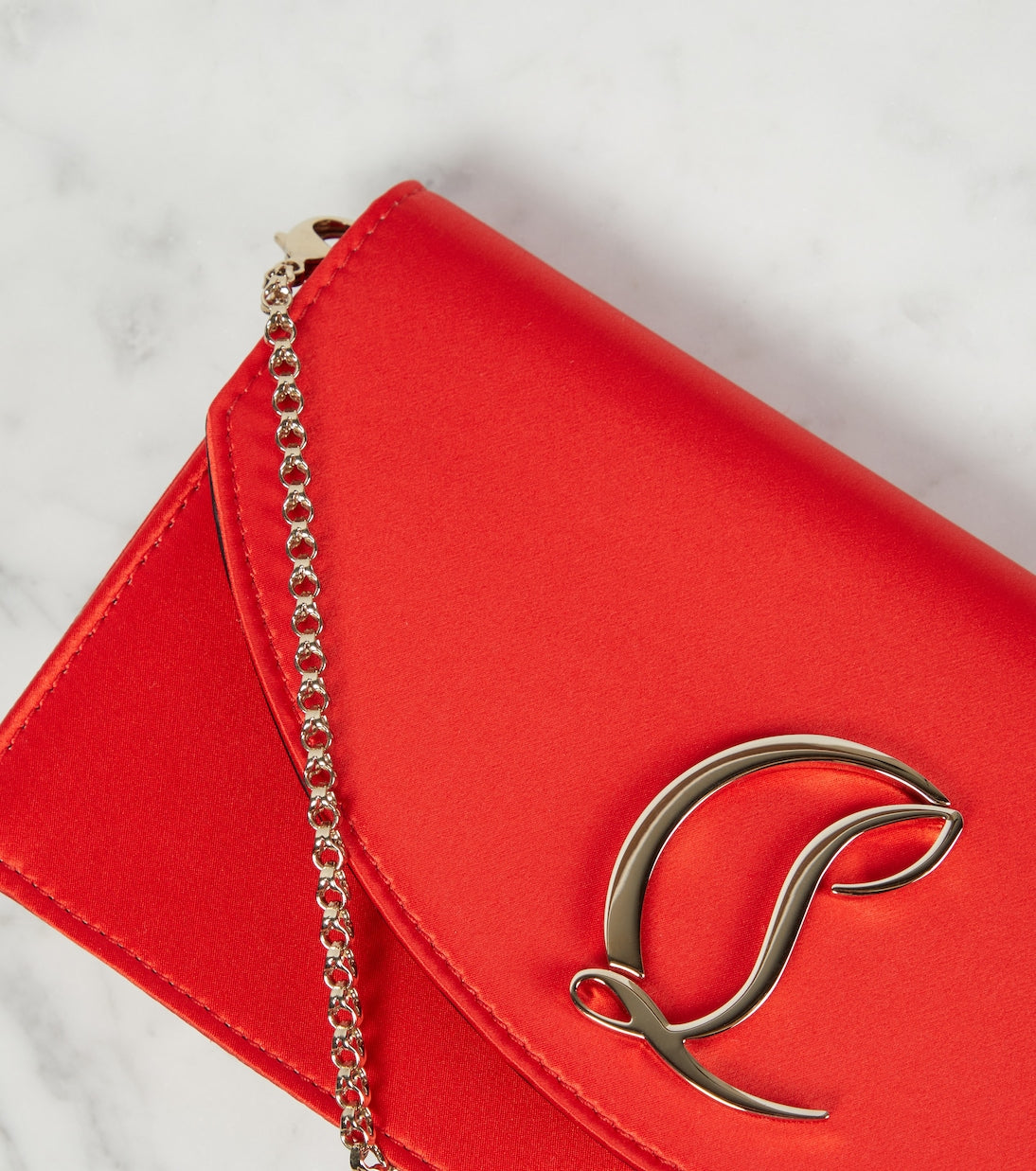 Christian Louboutin Women Loubi54 Crepe Satin Clutch