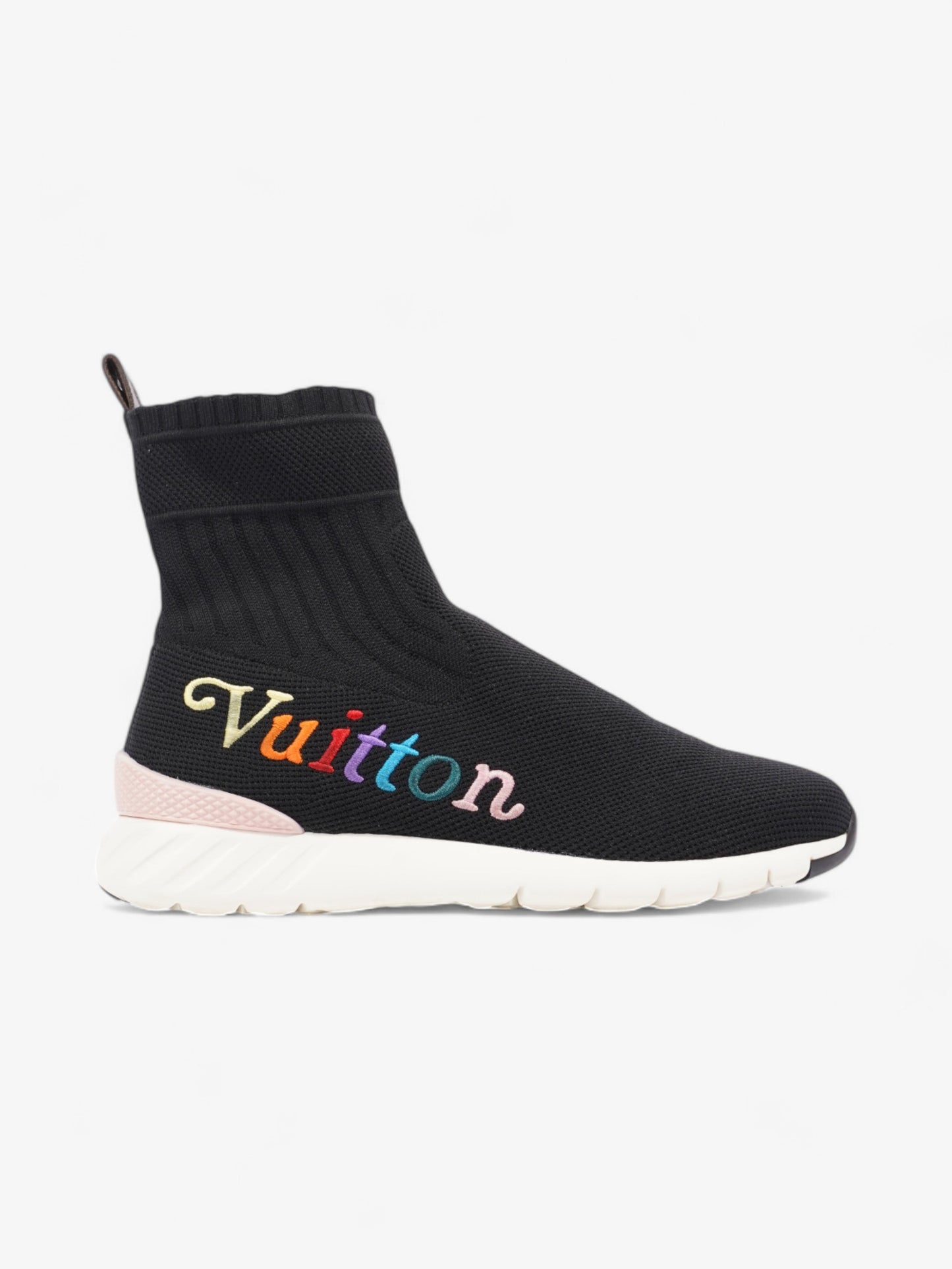 Louis Vuitton Logo Sock Runner Black / Multicolour / Pink Cotton EU 37 UK 4