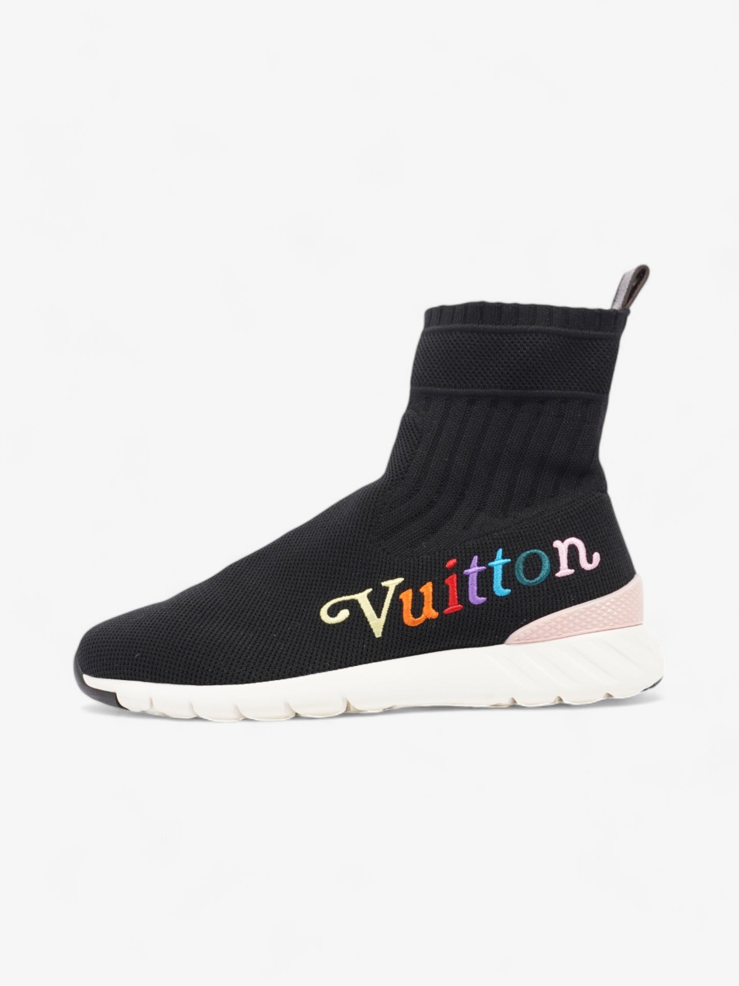 Louis Vuitton Logo Sock Runner Black / Multicolour / Pink Cotton EU 37 UK 4
