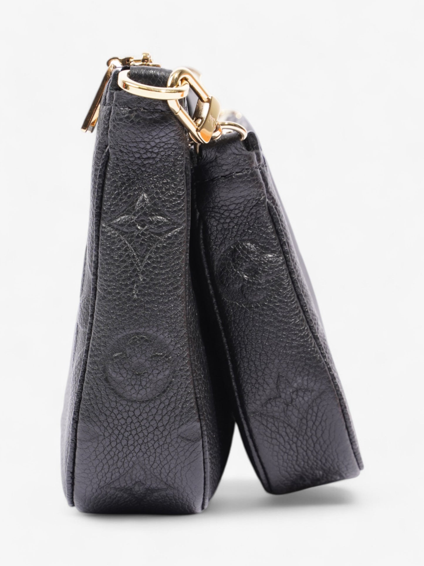 Louis Vuitton Multi Pochette Accessoires Bag Black Empreinte Leather Mini