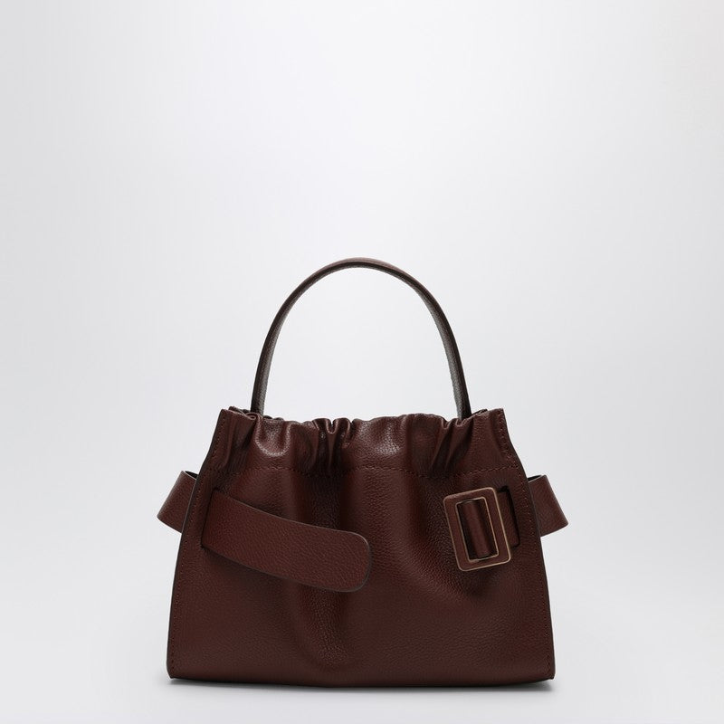 Boyy Square Scrunchy Soft Brown Leather Bag Women