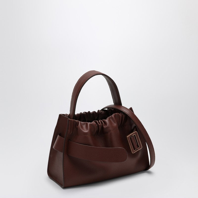 Boyy Square Scrunchy Soft Brown Leather Bag Women