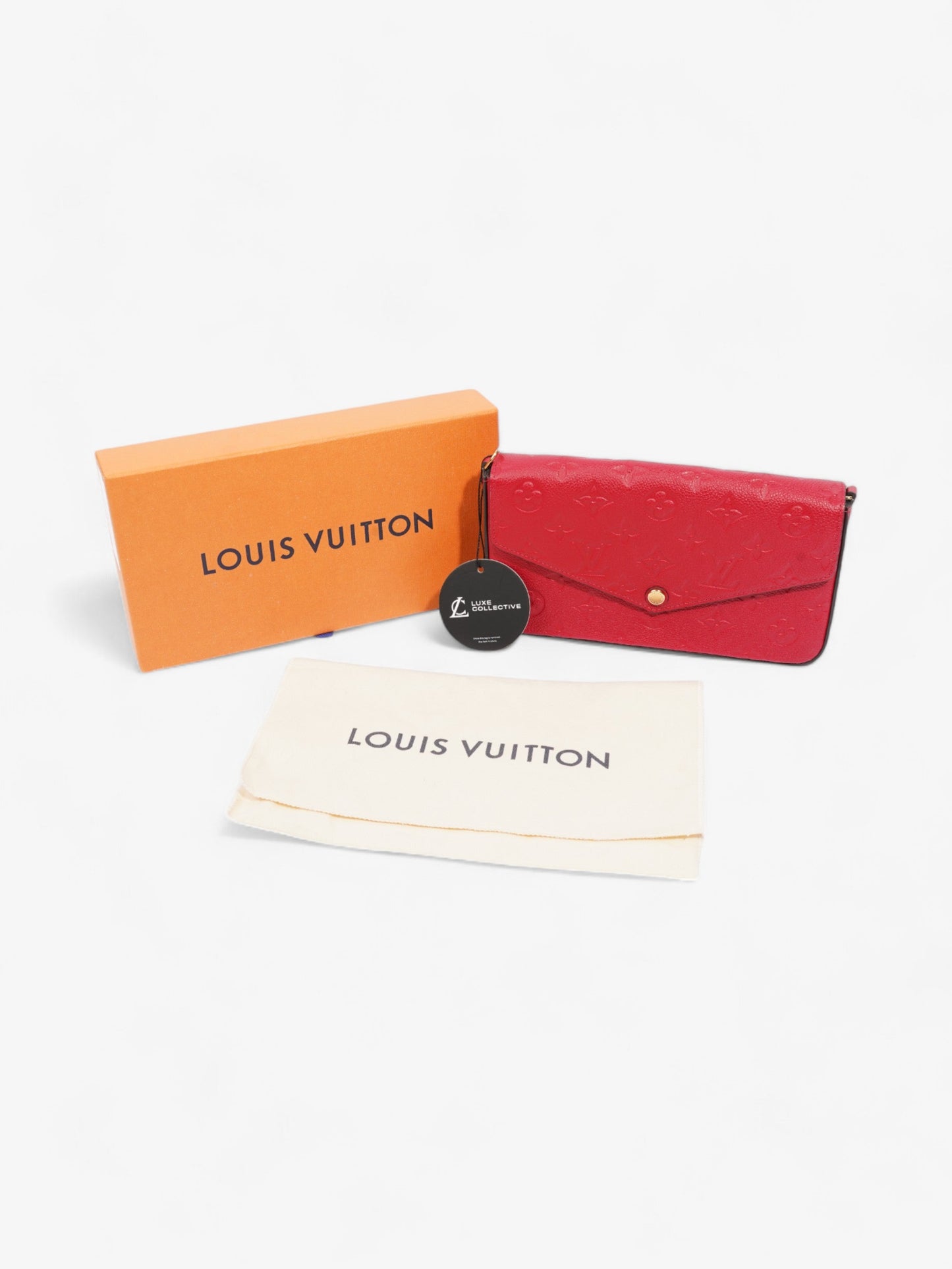 Louis Vuitton Pochette Felicie Monogram Empreinte / Red Empreinte Leather