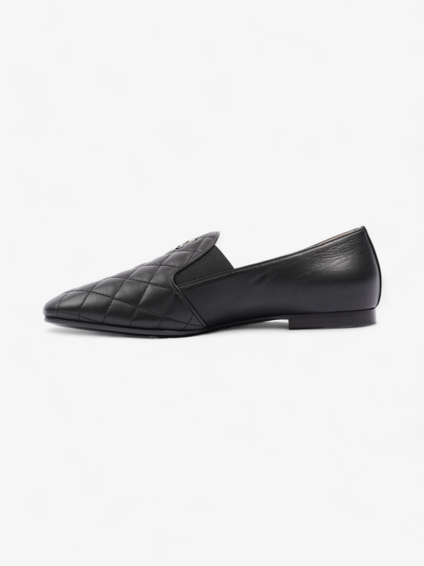 Chanel Mocassins Loafer Black Leather EU 38 UK 5
