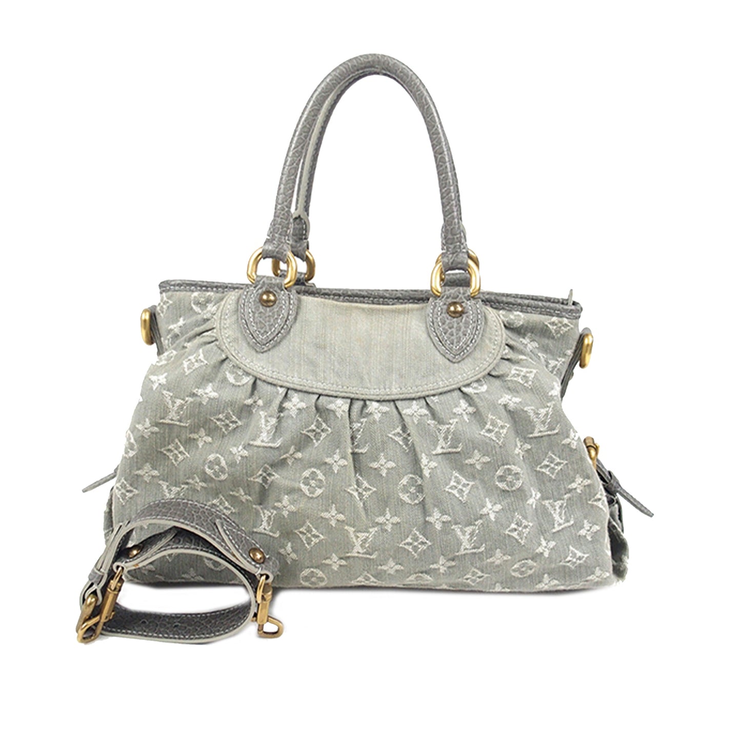 Gray Louis Vuitton Monogram Denim Neo Cabby MM Satchel