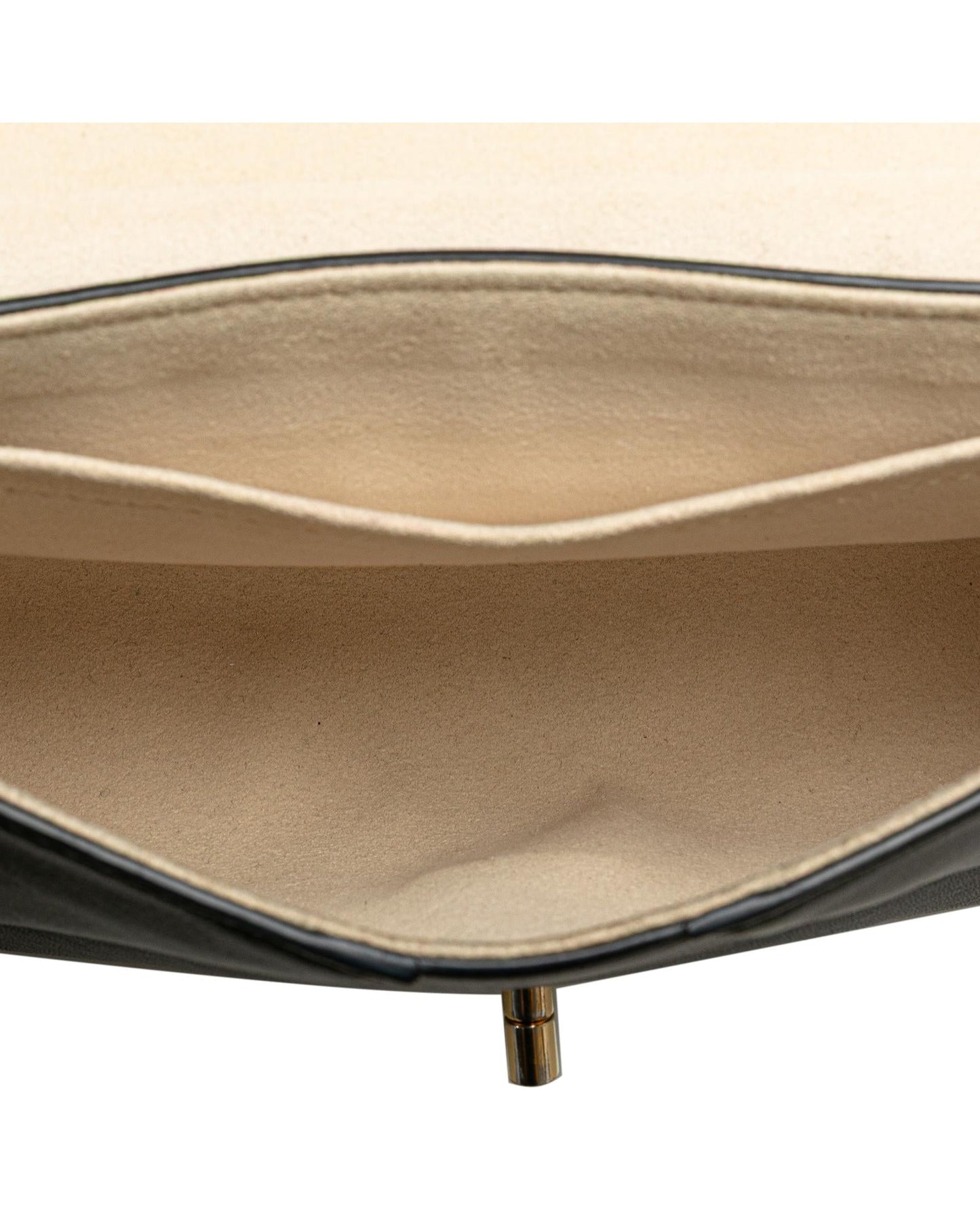 Embellished Leather Bag with Detachable Chain Strap and Twist Lock Closure