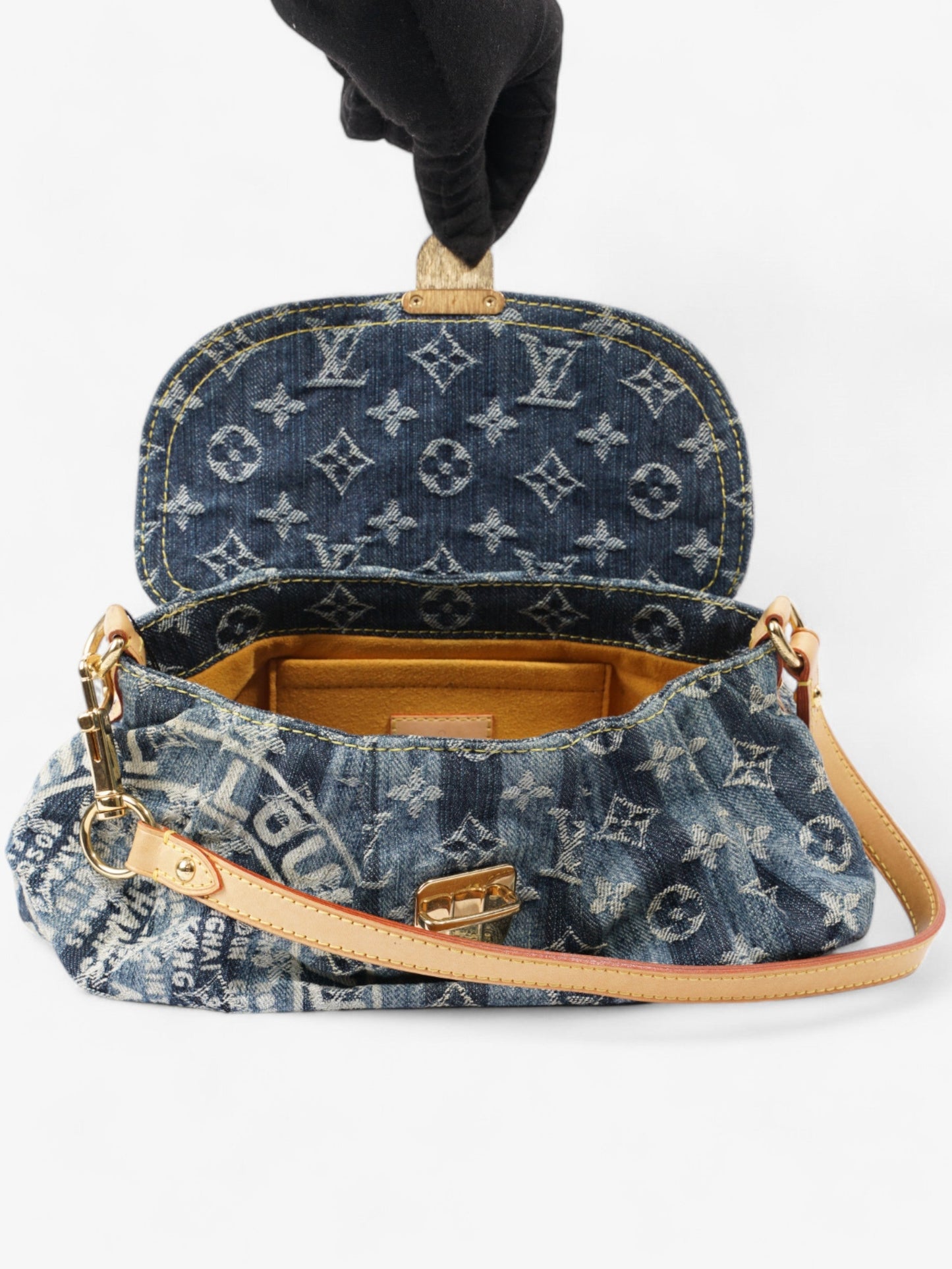 Louis Vuitton Pleaty Raye Monogram Denim Denim Mini