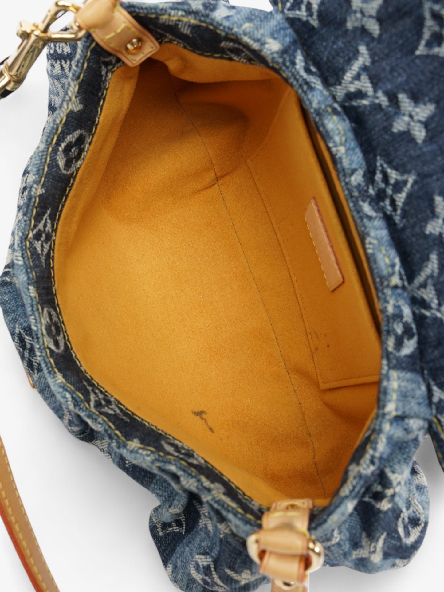 Louis Vuitton Pleaty Raye Monogram Denim Denim Mini