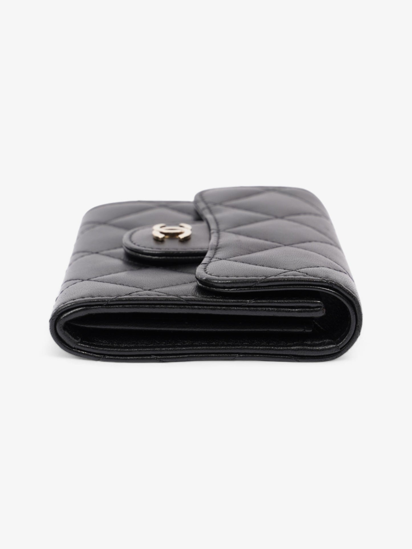 Chanel Classic Flap Card Holder Black Lambskin Leather