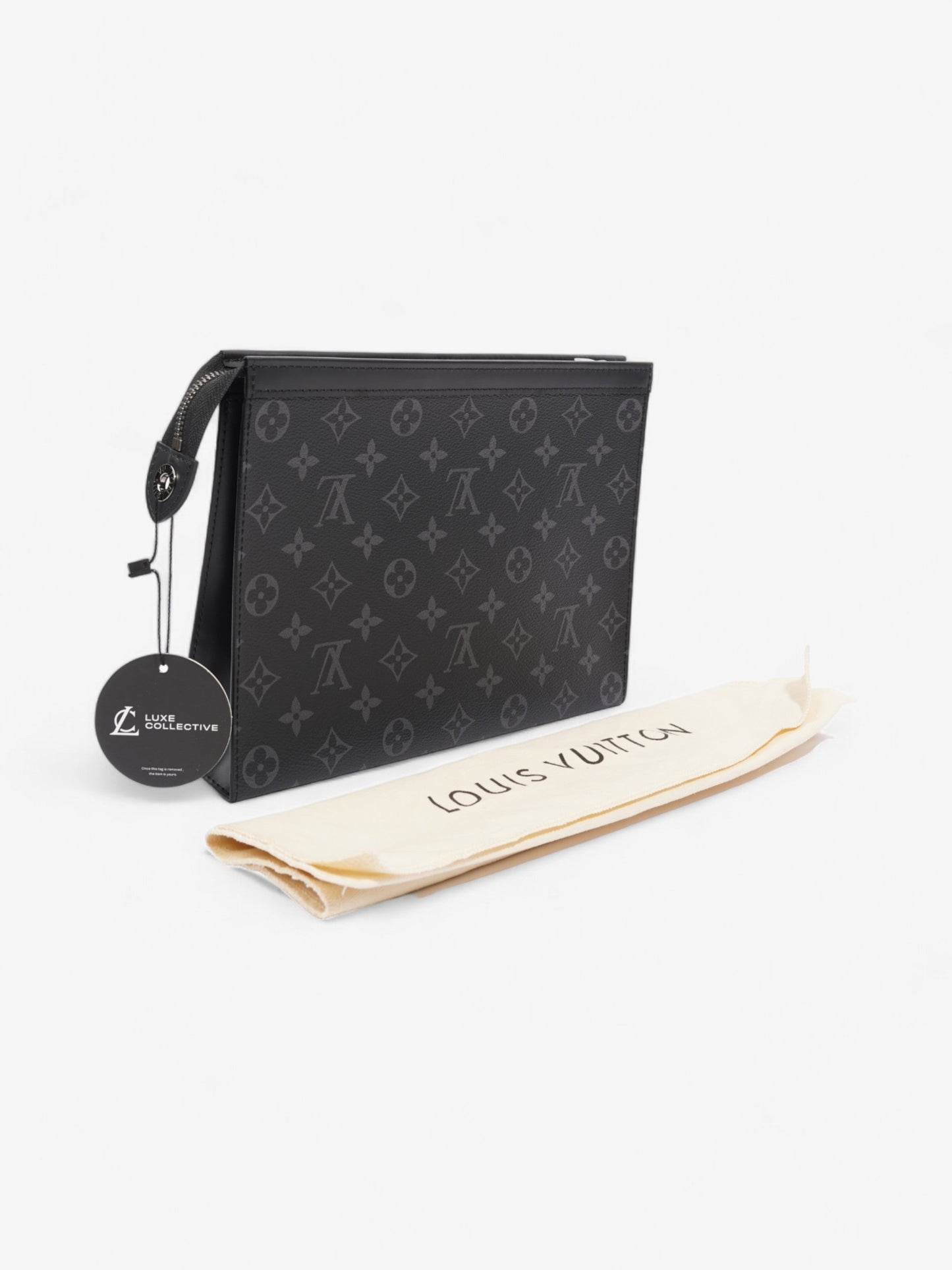 Louis Vuitton Pochette Voyage Monogram Eclipse Coated Canvas MM