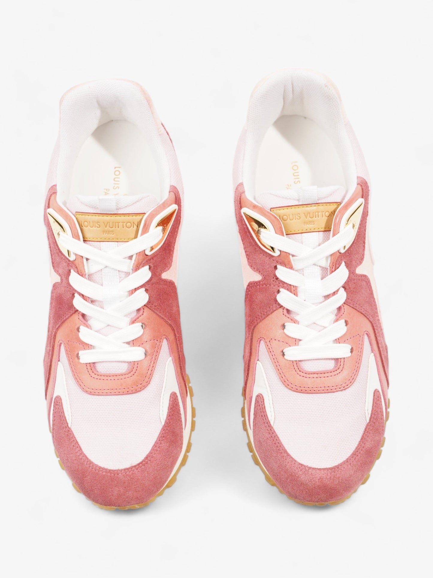 Louis Vuitton Run Away Pink / White Suede EU 38 UK 5