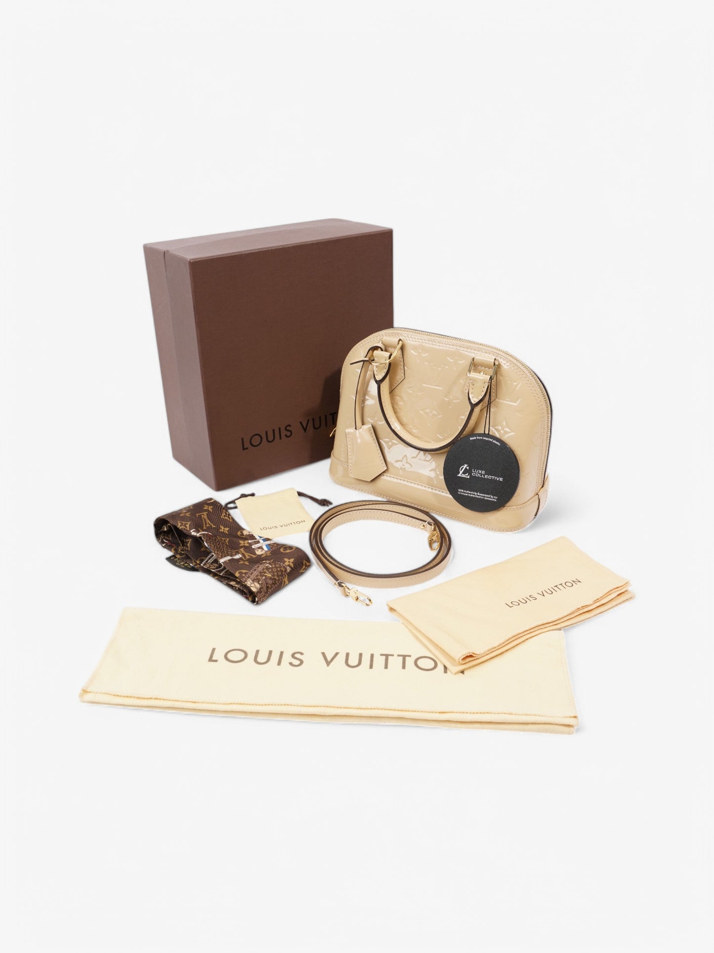 Louis Vuitton Alma Beige Vernis Leather BB