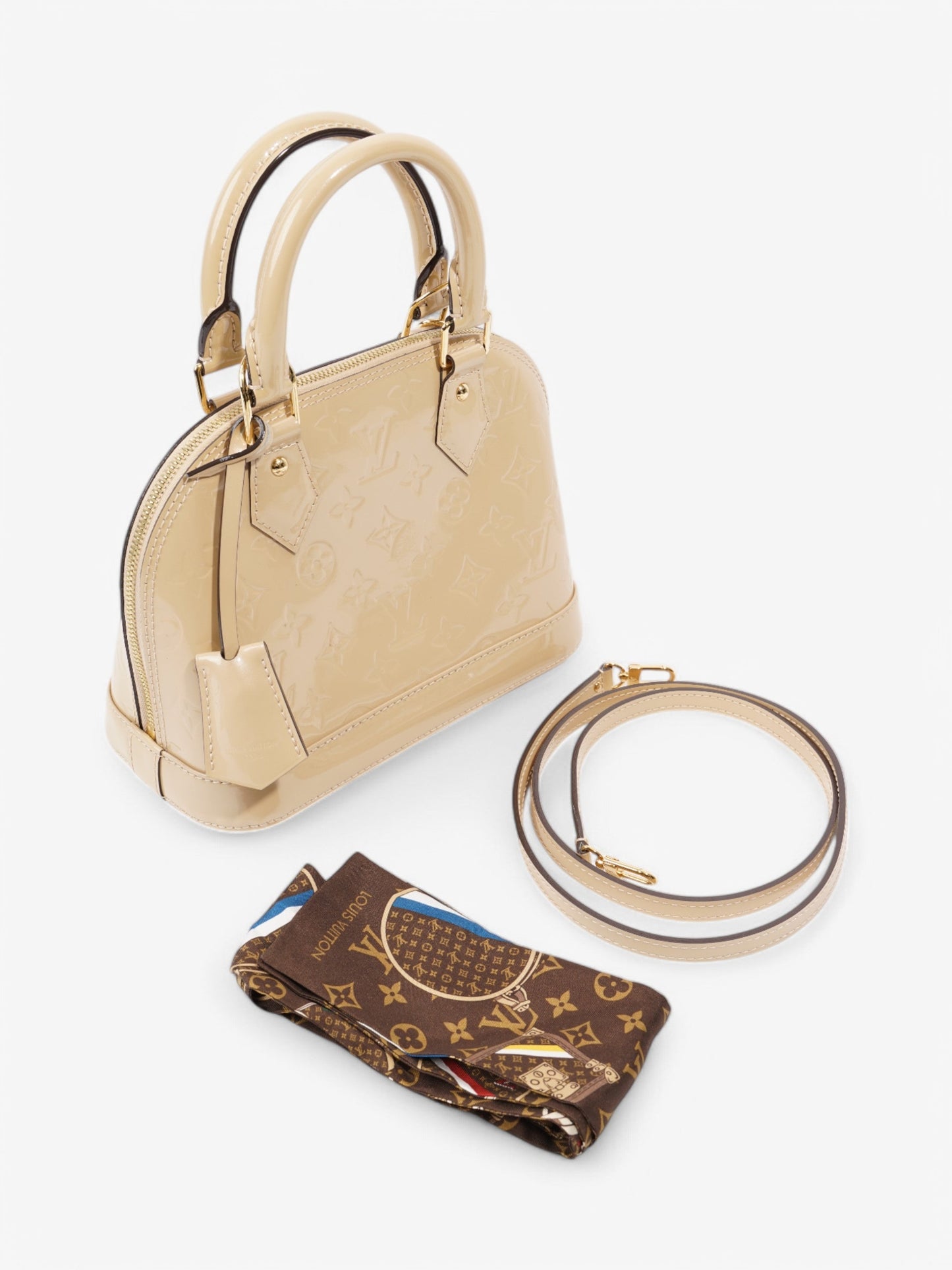 Louis Vuitton Alma Beige Vernis Leather BB