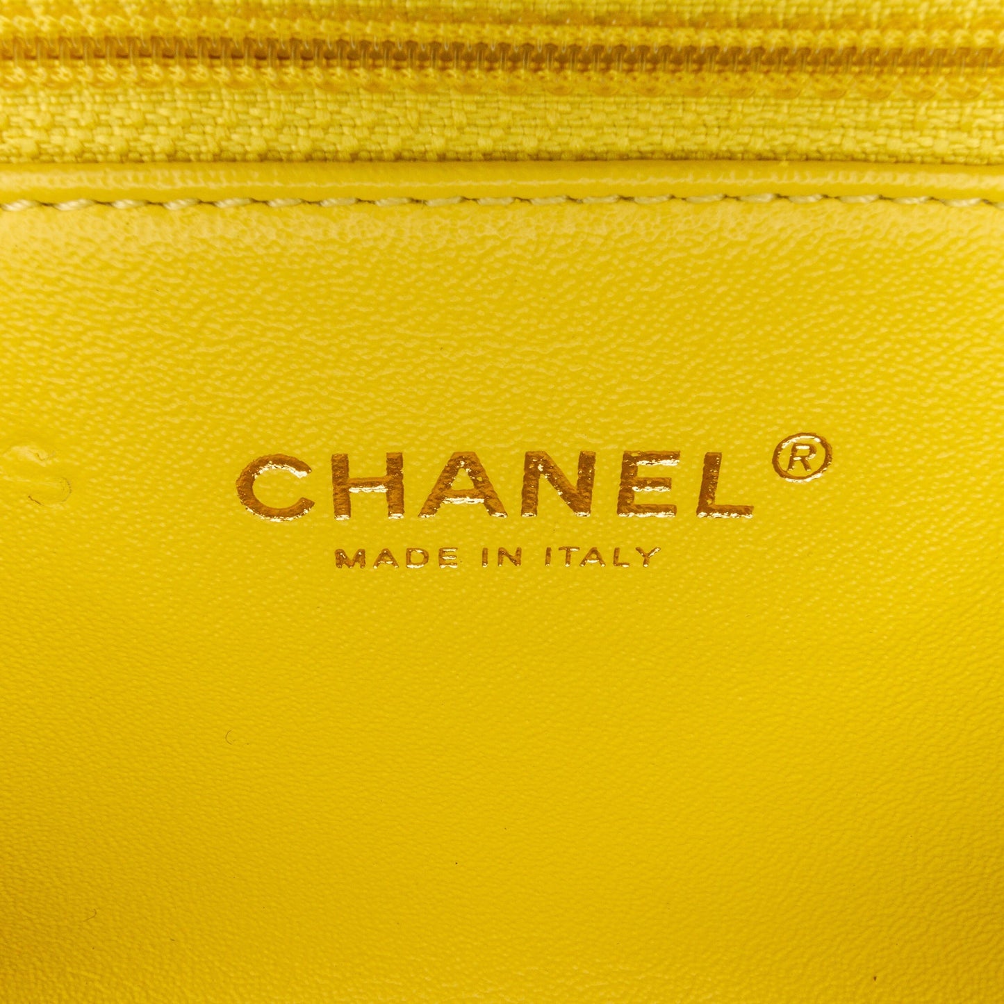 Chanel Coco Belt Bag Yellow Chevron Lambskin Gold