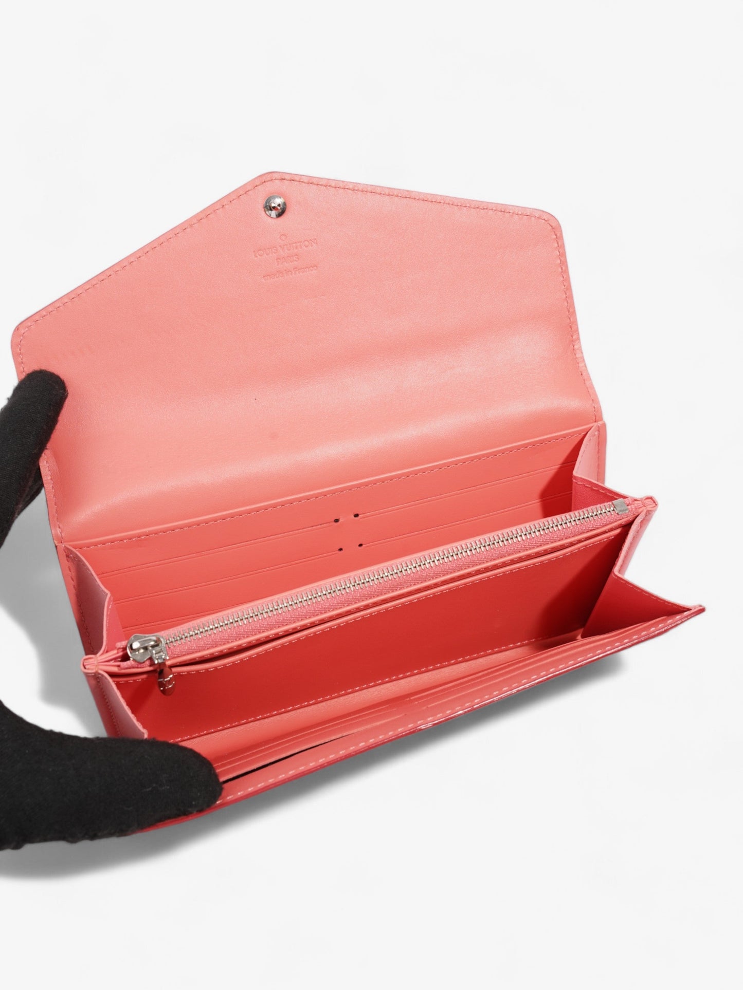 Louis Vuitton Sarah Wallet Pink / Red Patent Leather