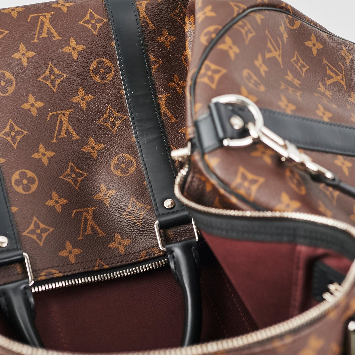 Louis Vuitton Keepall 55 Bandouli猫re Monogram Macassar