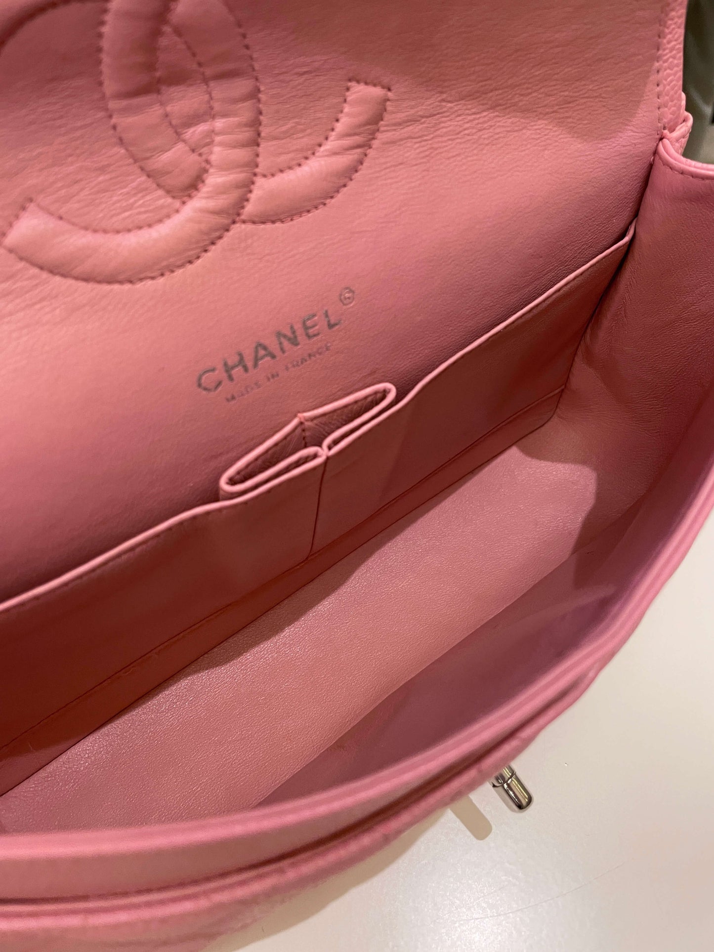 Chanel Classic Medium Double Flap Sakura Pink Caviar