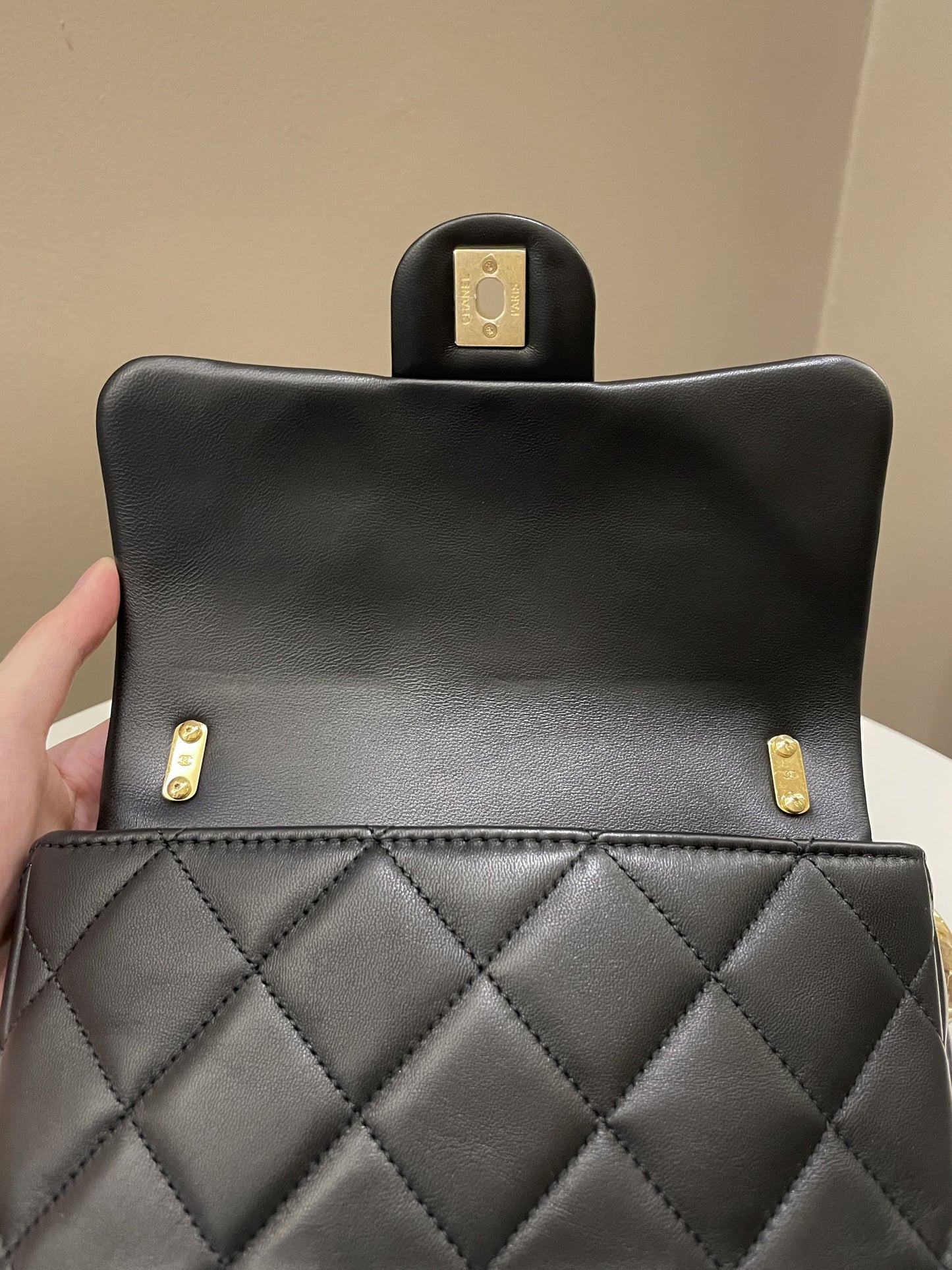Chanel 22S Funky Town Flap Bag Black Calfskin