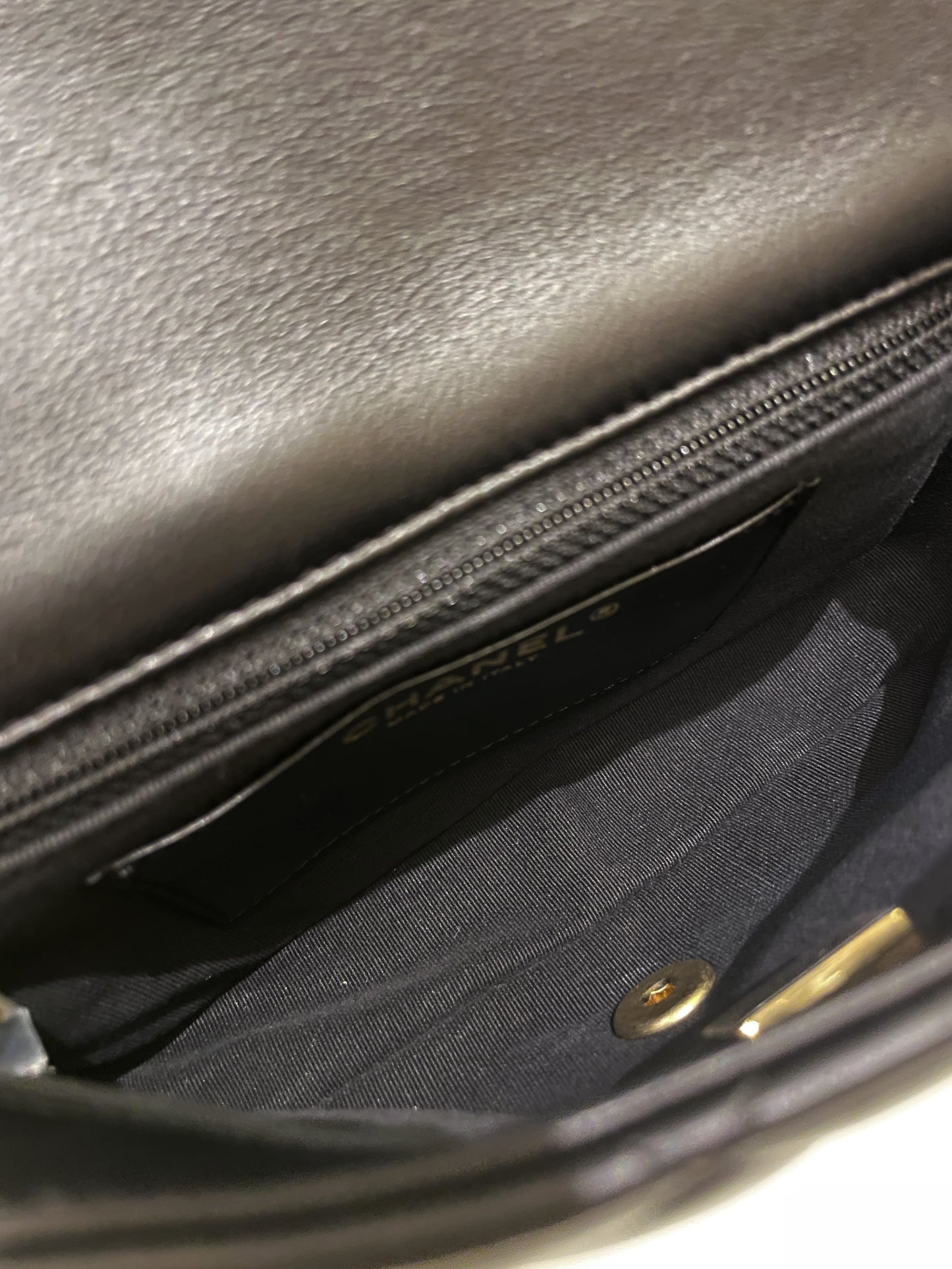 Chanel 22S Funky Town Flap Bag Black Calfskin