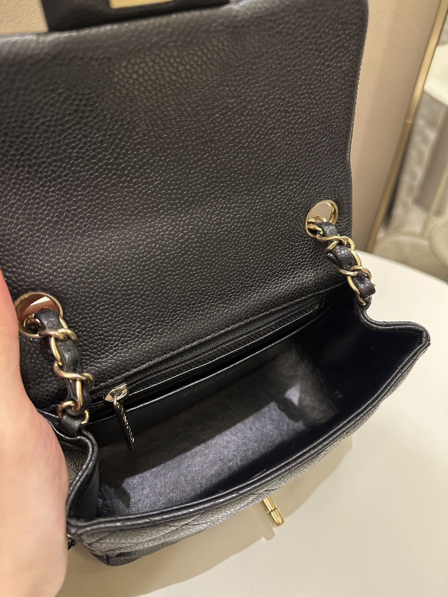Chanel Classic Quilted Mini Square Black Caviar