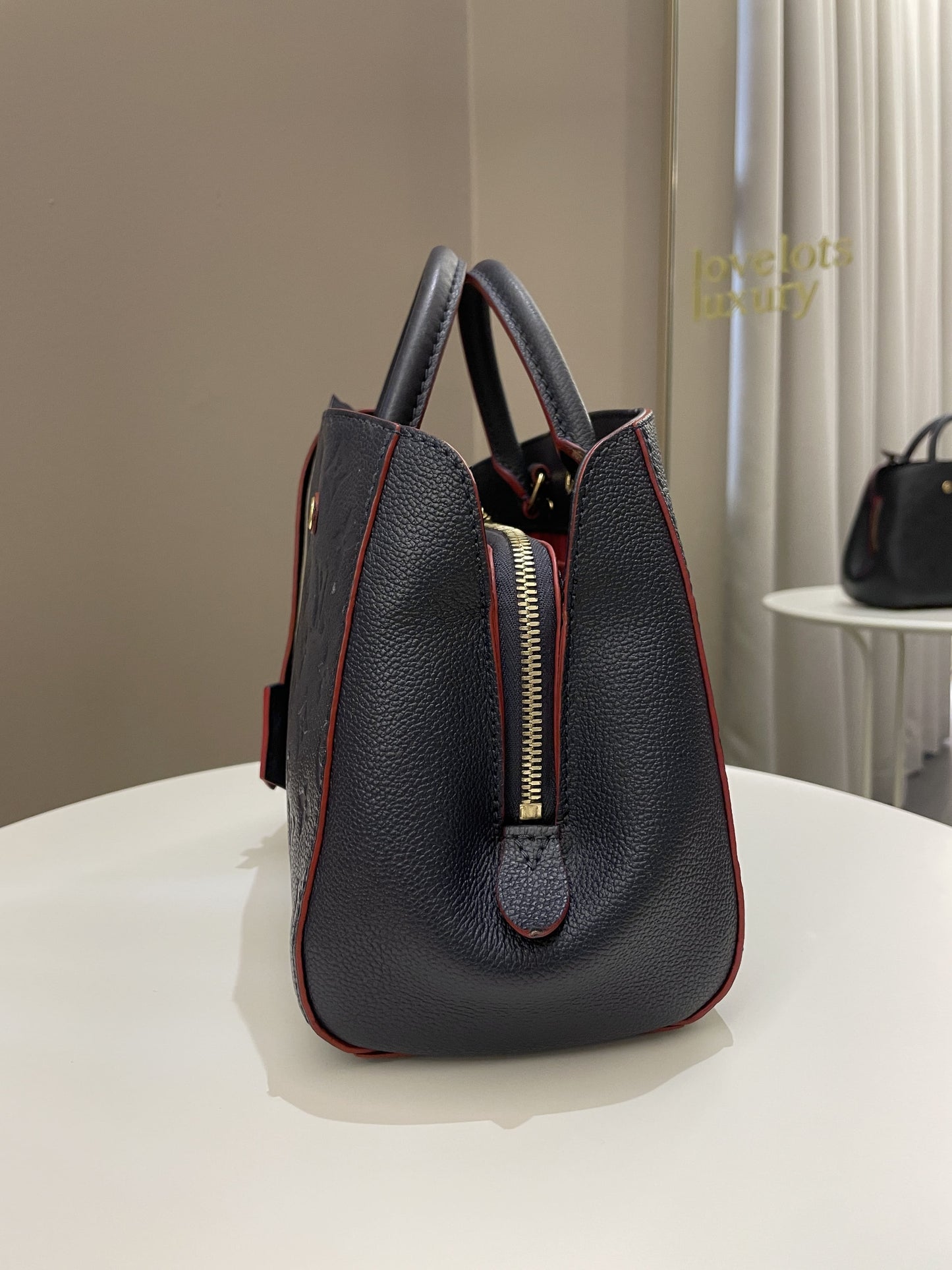 Louis Vuitton Montaigne BB Blue Empreinte