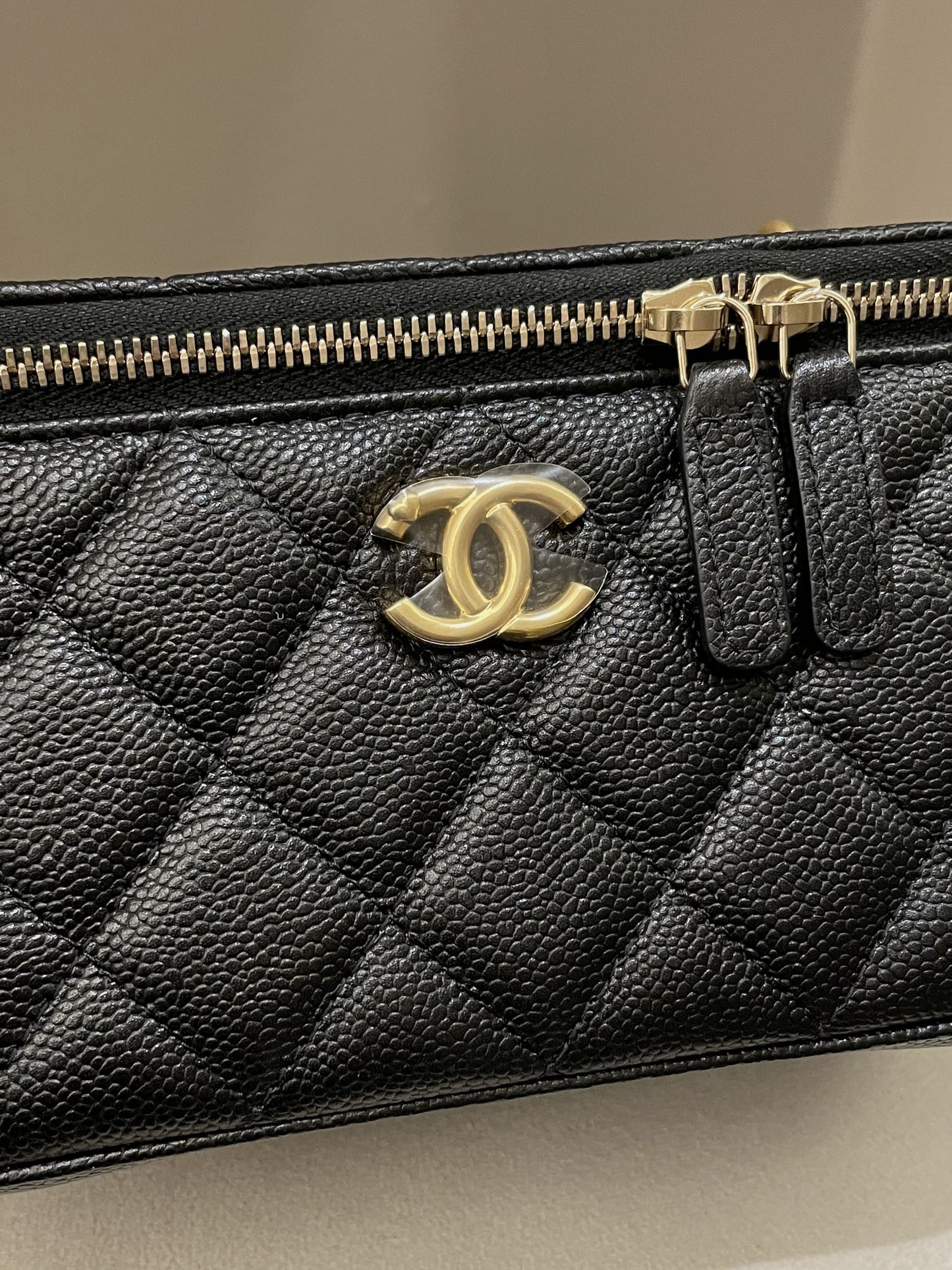 Chanel 23P Sweet Heart Vanity Rectangular Black Caviar