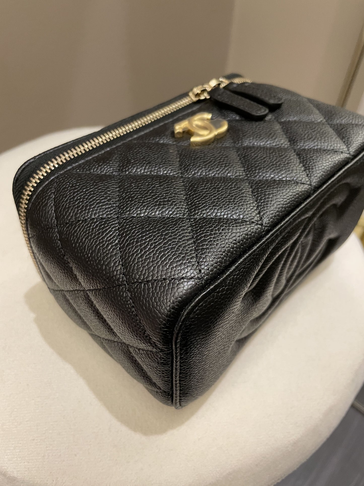 Chanel 23P Sweet Heart Vanity Rectangular Black Caviar