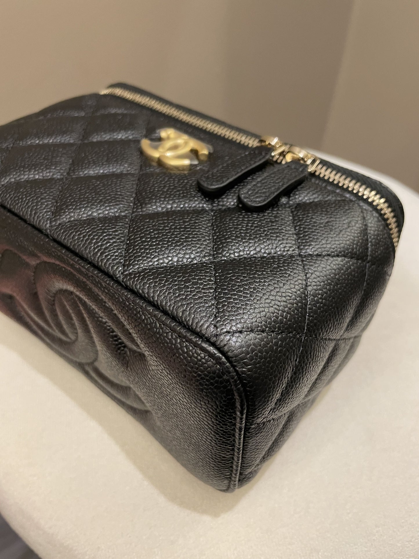Chanel 23P Sweet Heart Vanity Rectangular Black Caviar