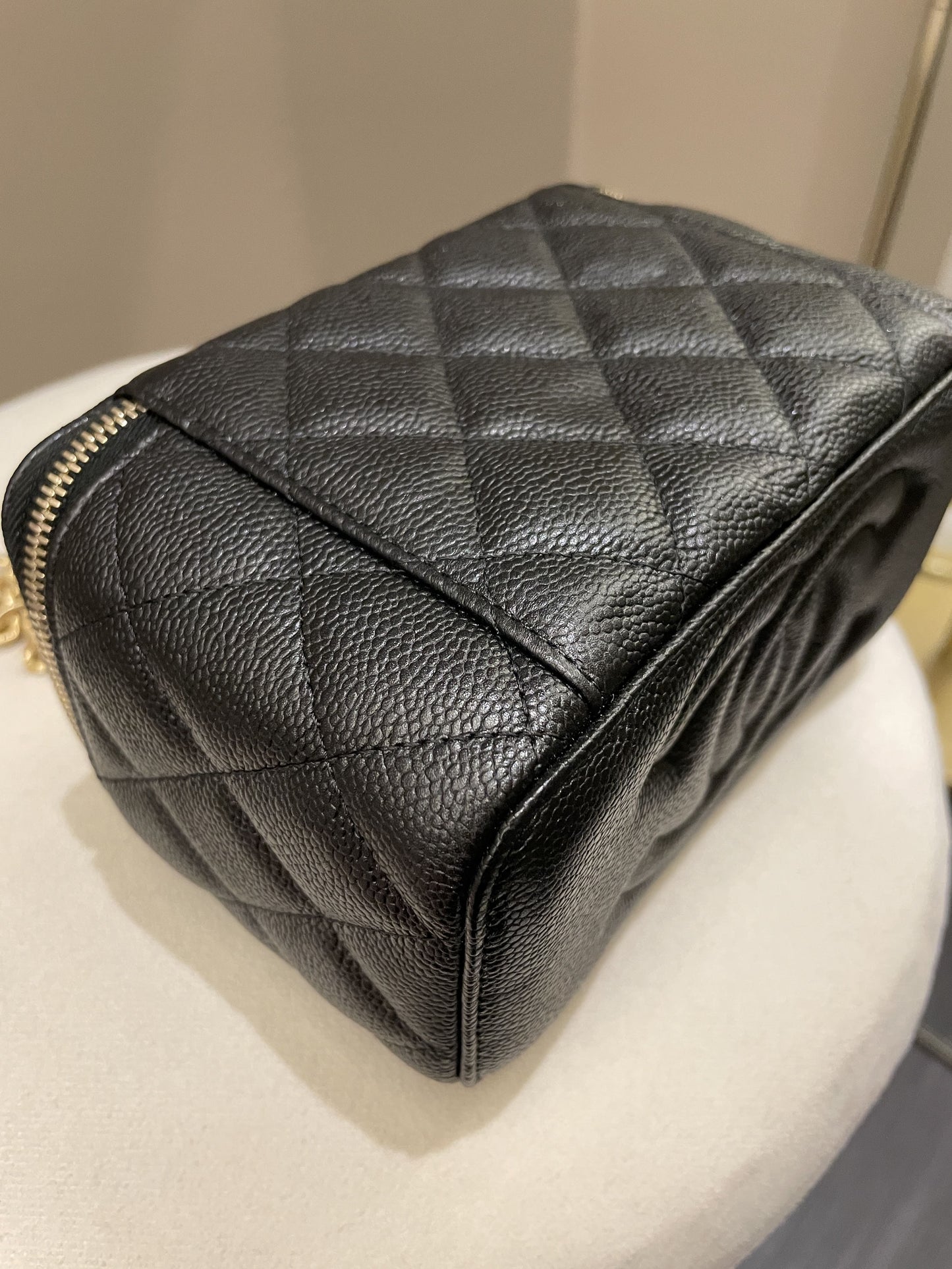 Chanel 23P Sweet Heart Vanity Rectangular Black Caviar