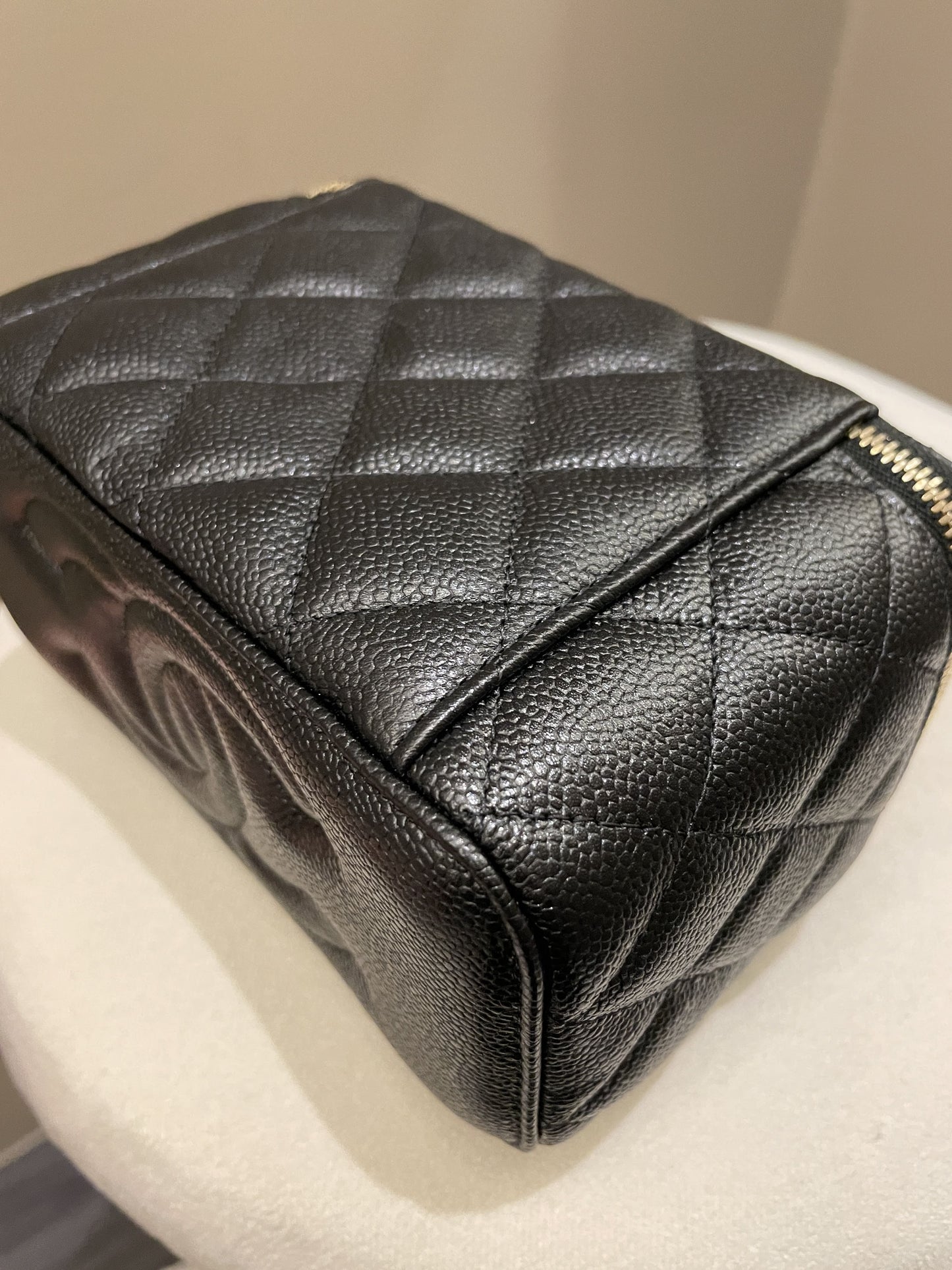 Chanel 23P Sweet Heart Vanity Rectangular Black Caviar
