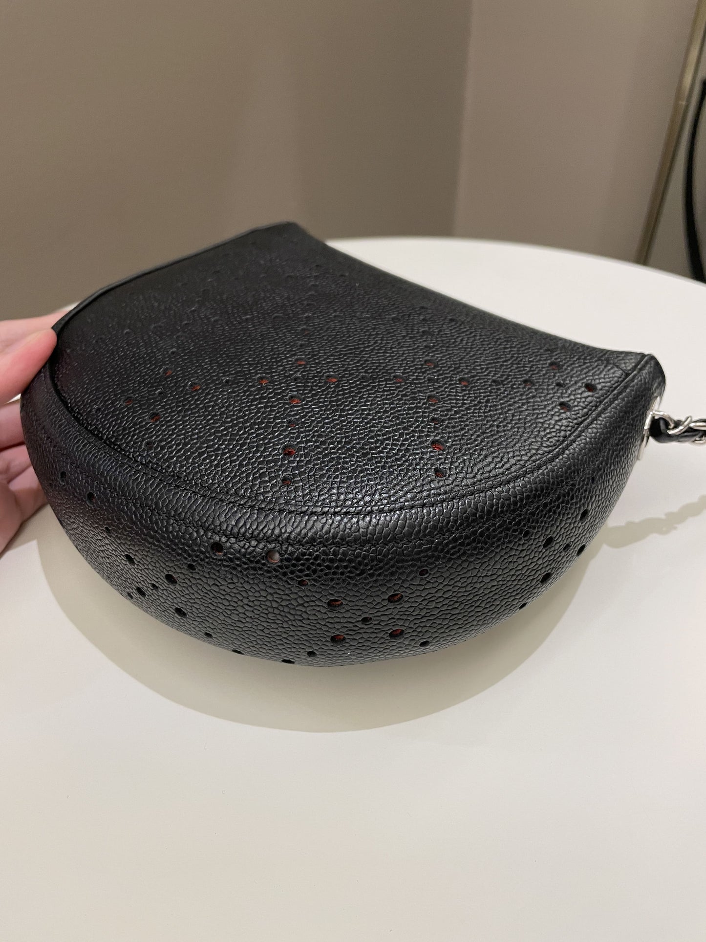 Chanel Perforated Curve Bag Black Caviar