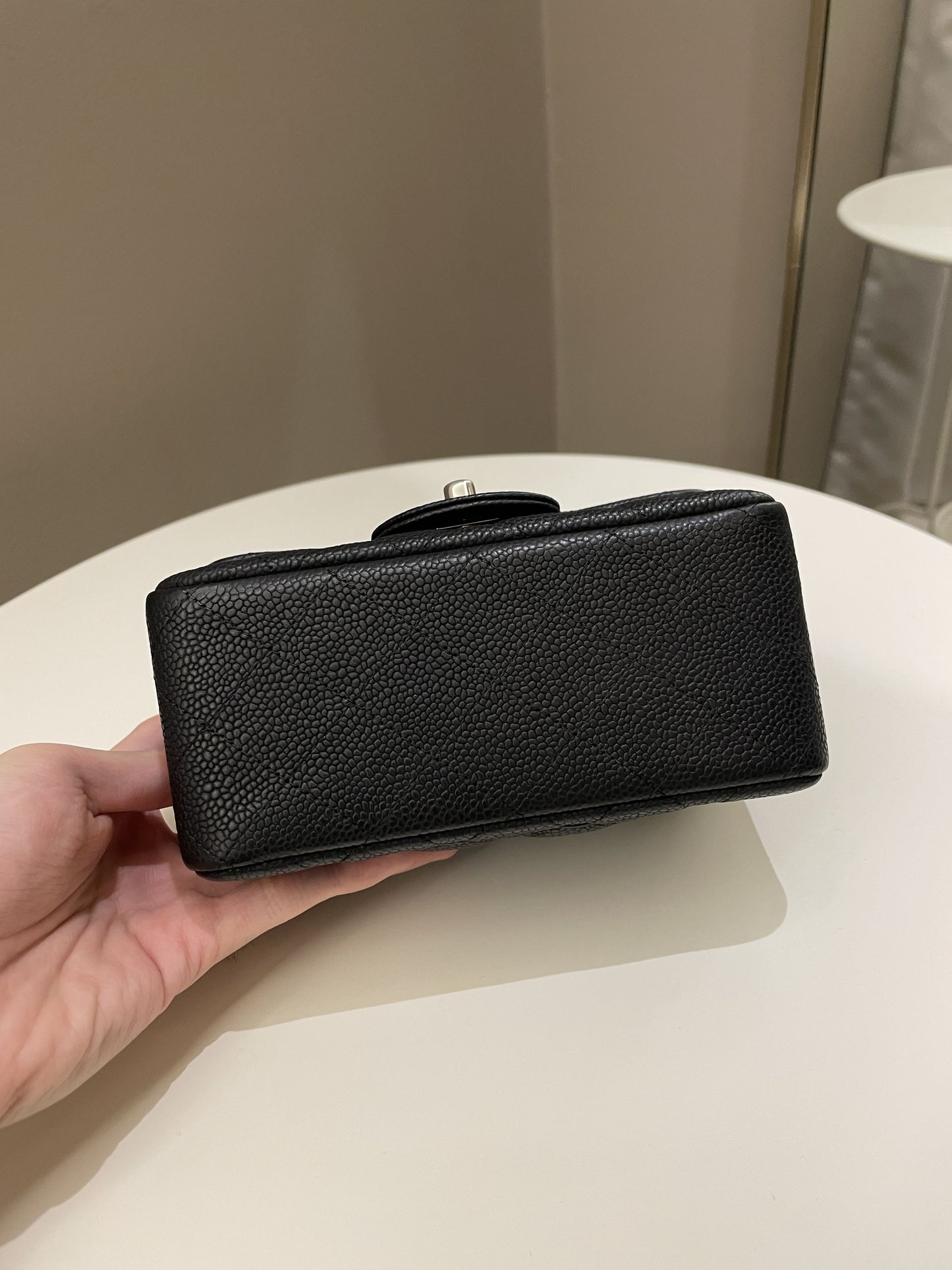 Chanel Classic Quilted Mini Square Black Caviar