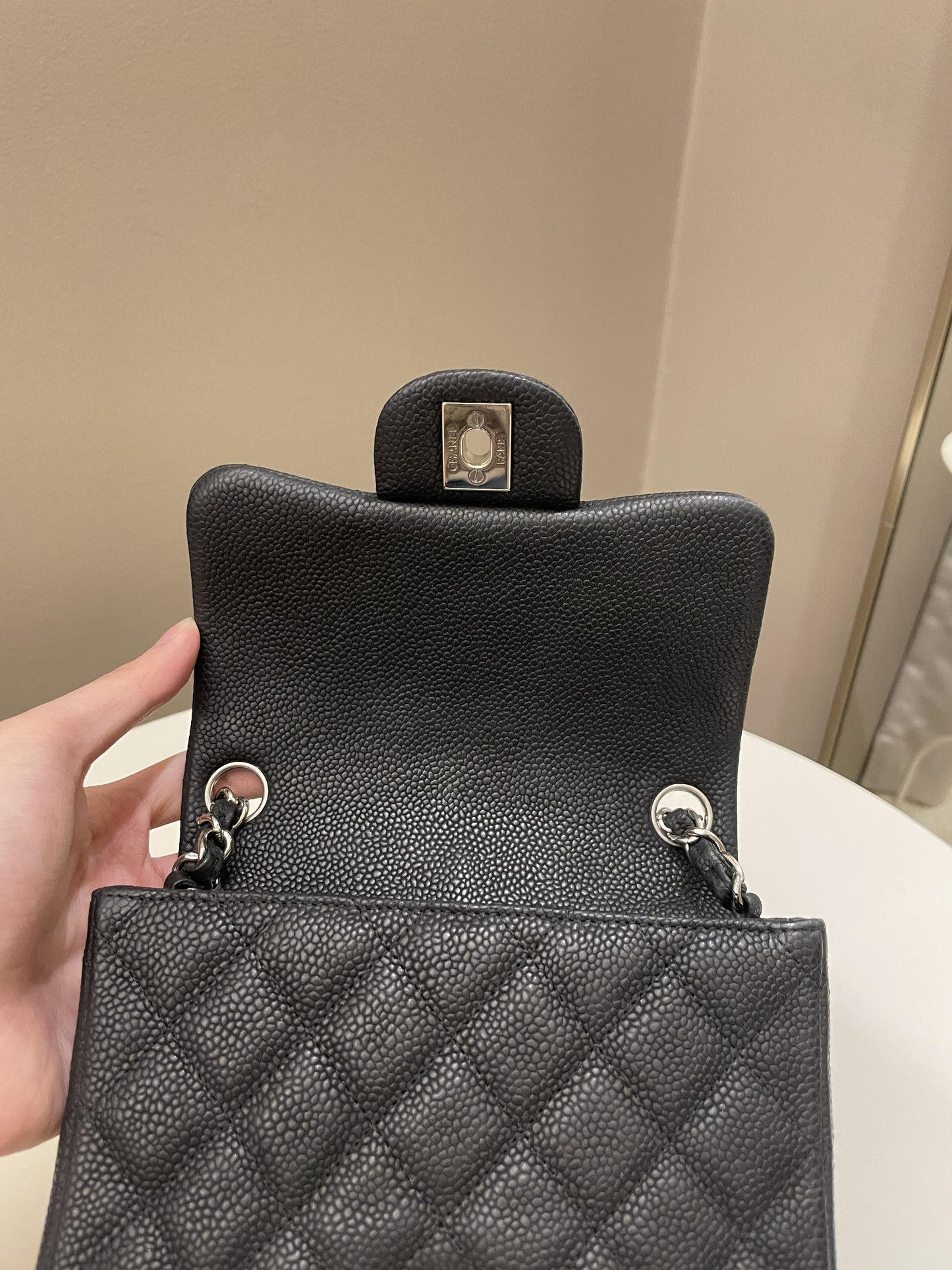 Chanel Classic Quilted Mini Square Black Caviar
