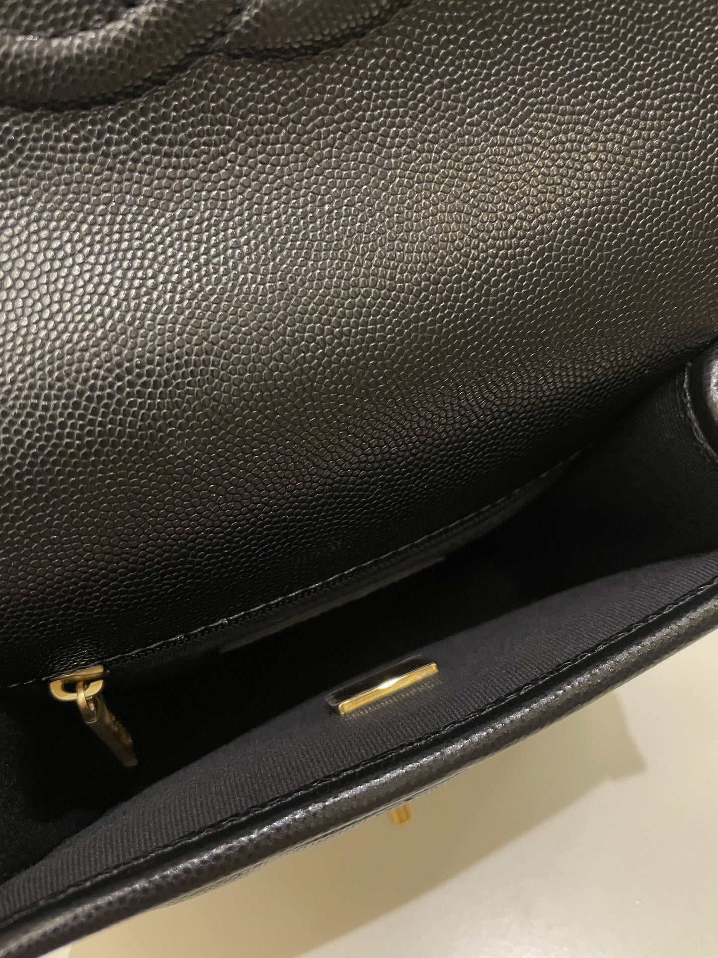 Chanel 22K Flap with Top Handle Black Caviar