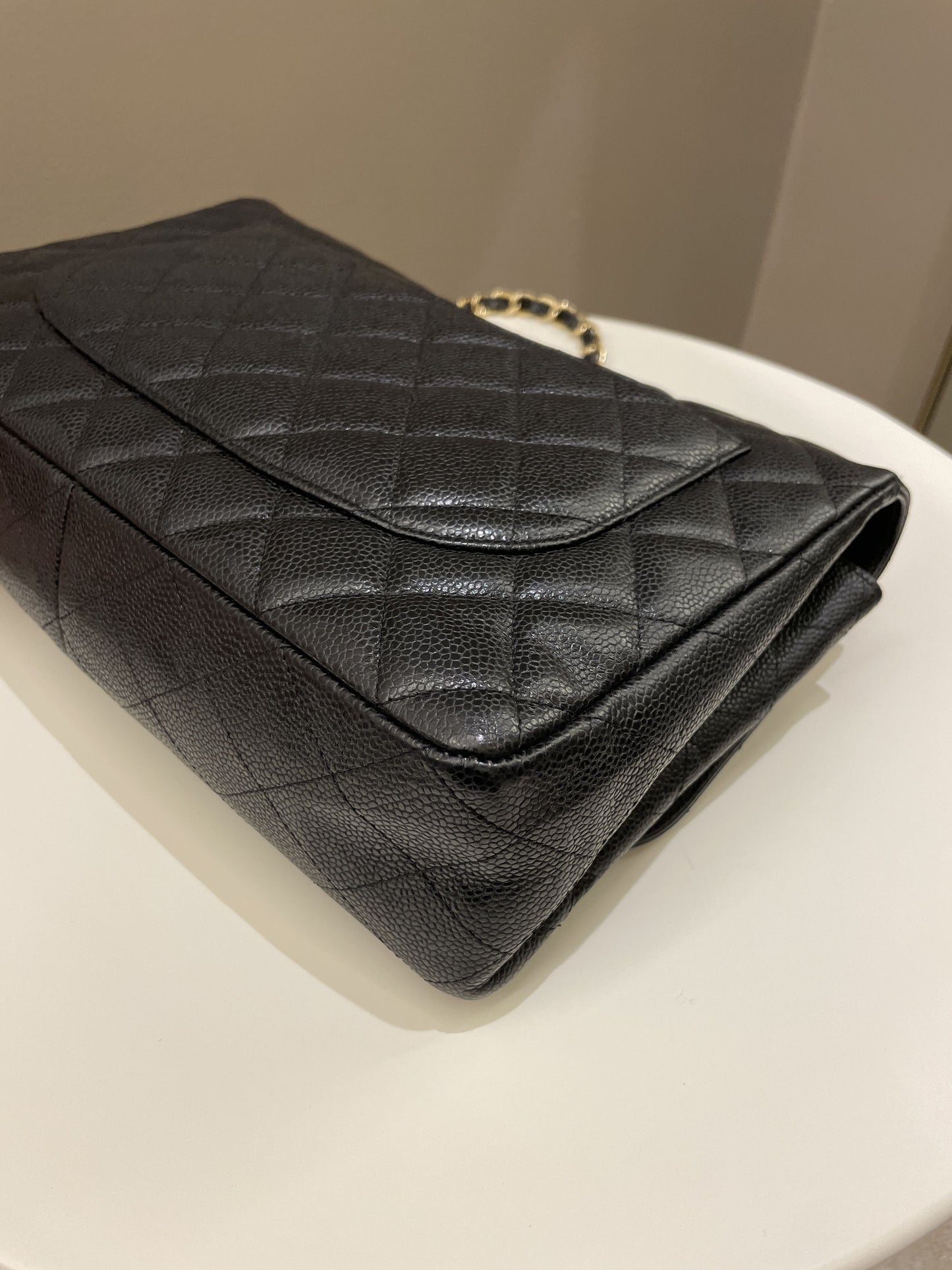 Chanel Classic Quilted Jumbo Single Flap Black Caviar