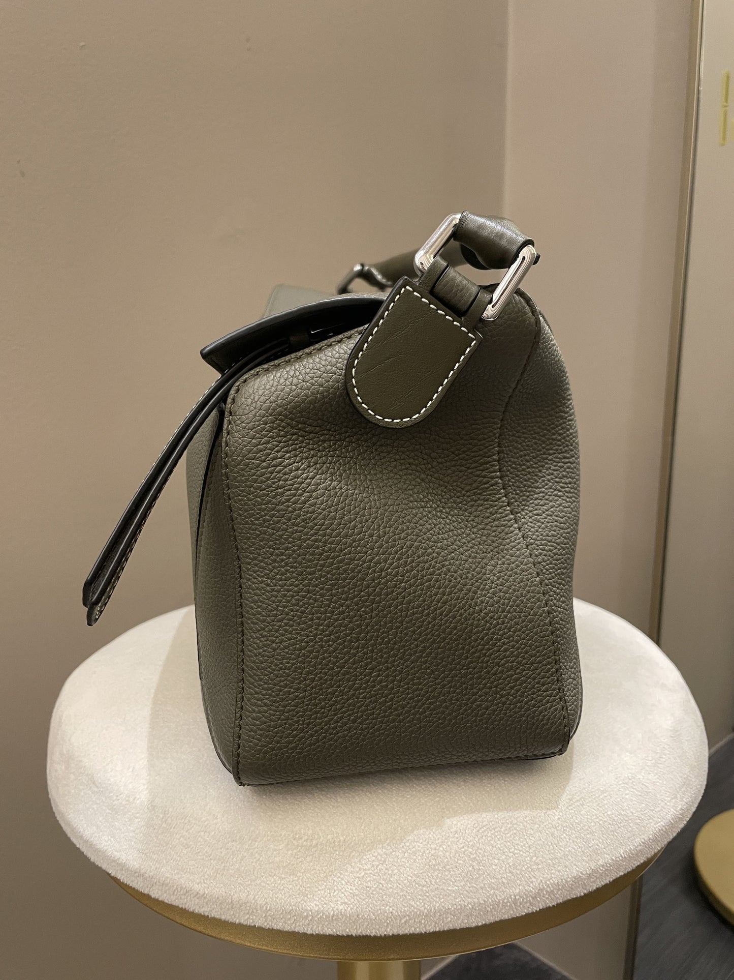 Loewe Puzzle Bag Charcoal Grey Grainy Calfskin