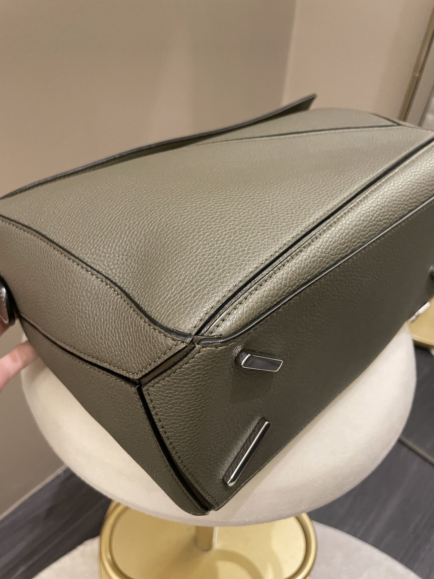 Loewe Puzzle Bag Charcoal Grey Grainy Calfskin