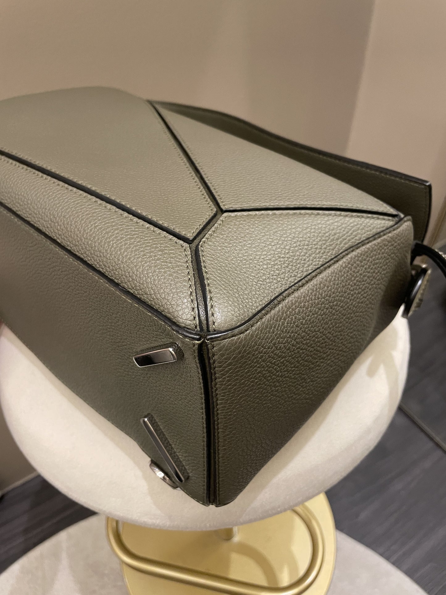 Loewe Puzzle Bag Charcoal Grey Grainy Calfskin