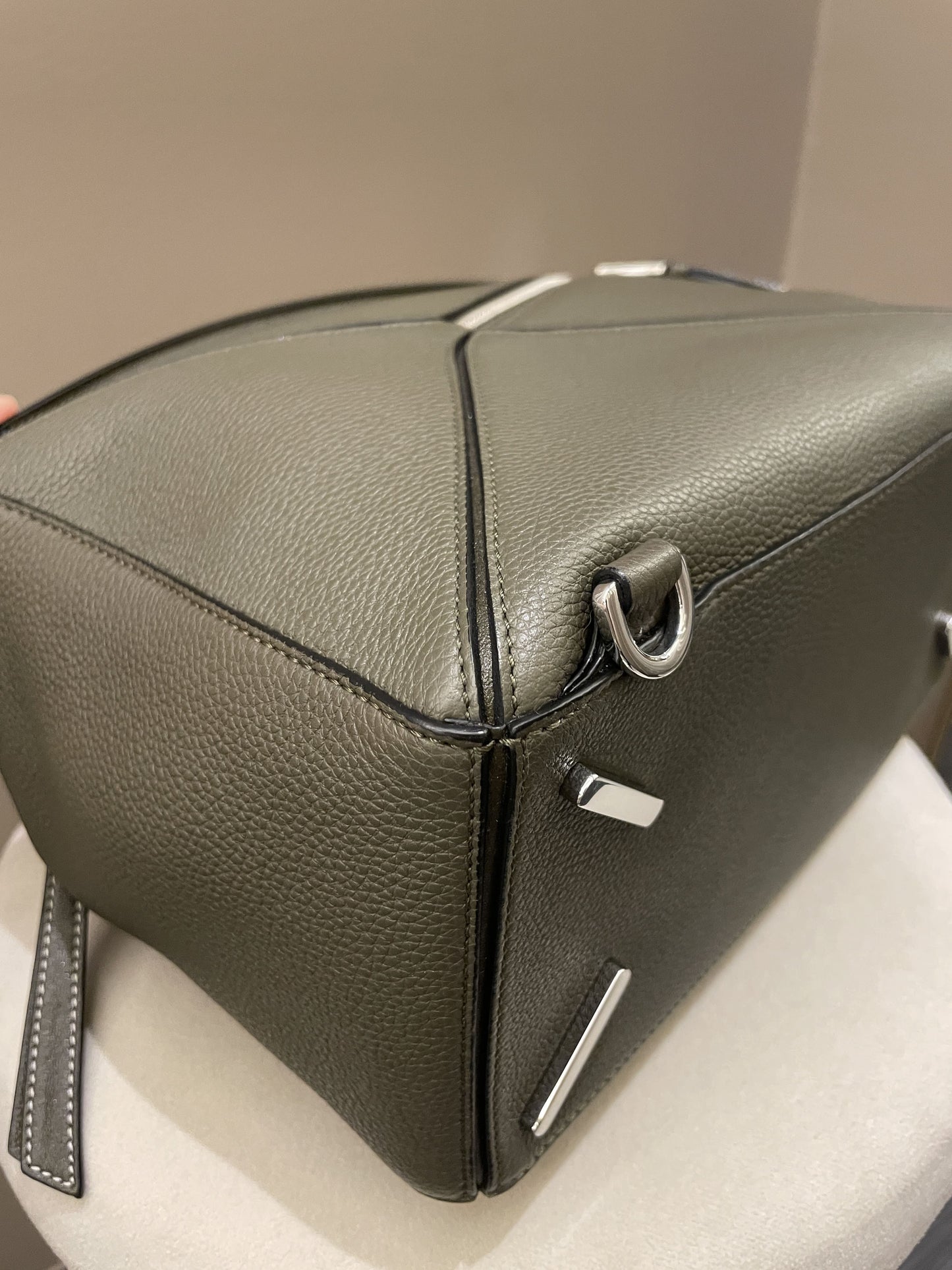 Loewe Puzzle Bag Charcoal Grey Grainy Calfskin