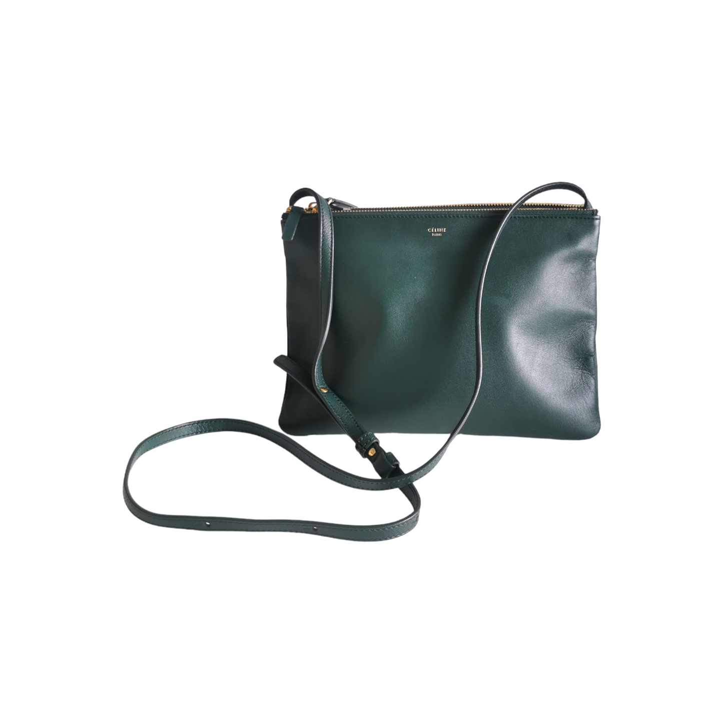 Celine Trio Green Lambskin