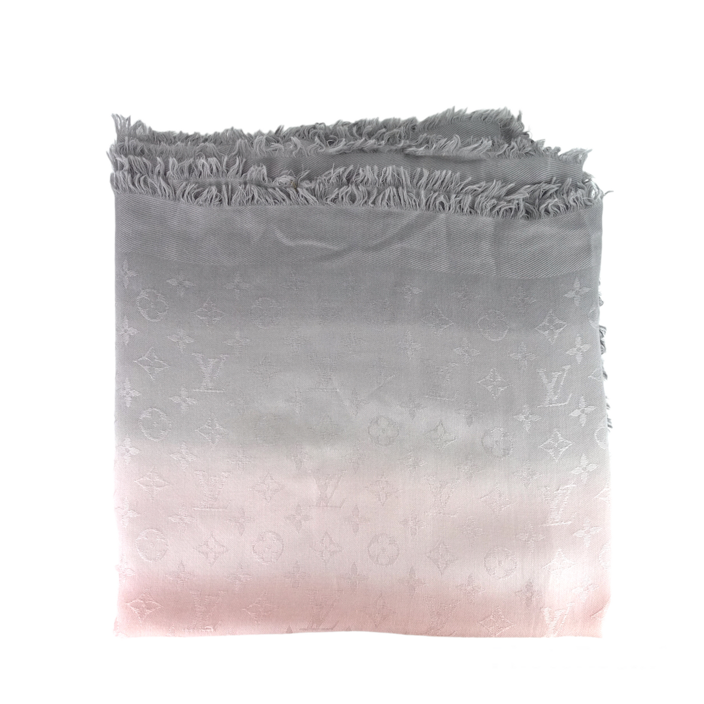 Louis Vuitto Monogram Blurrygram Silk and Wool Shawl